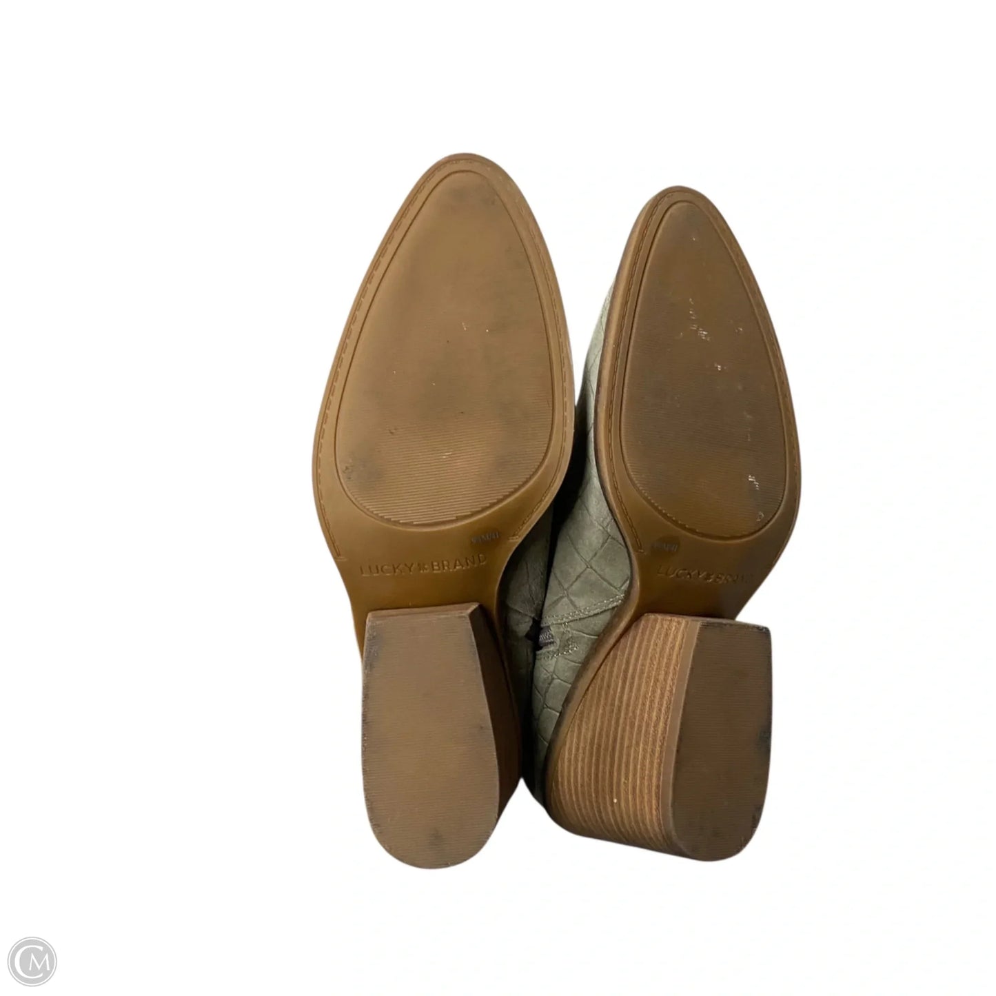 Boots Ankle Heels By Lucky Brand In Green, Size: 9.5