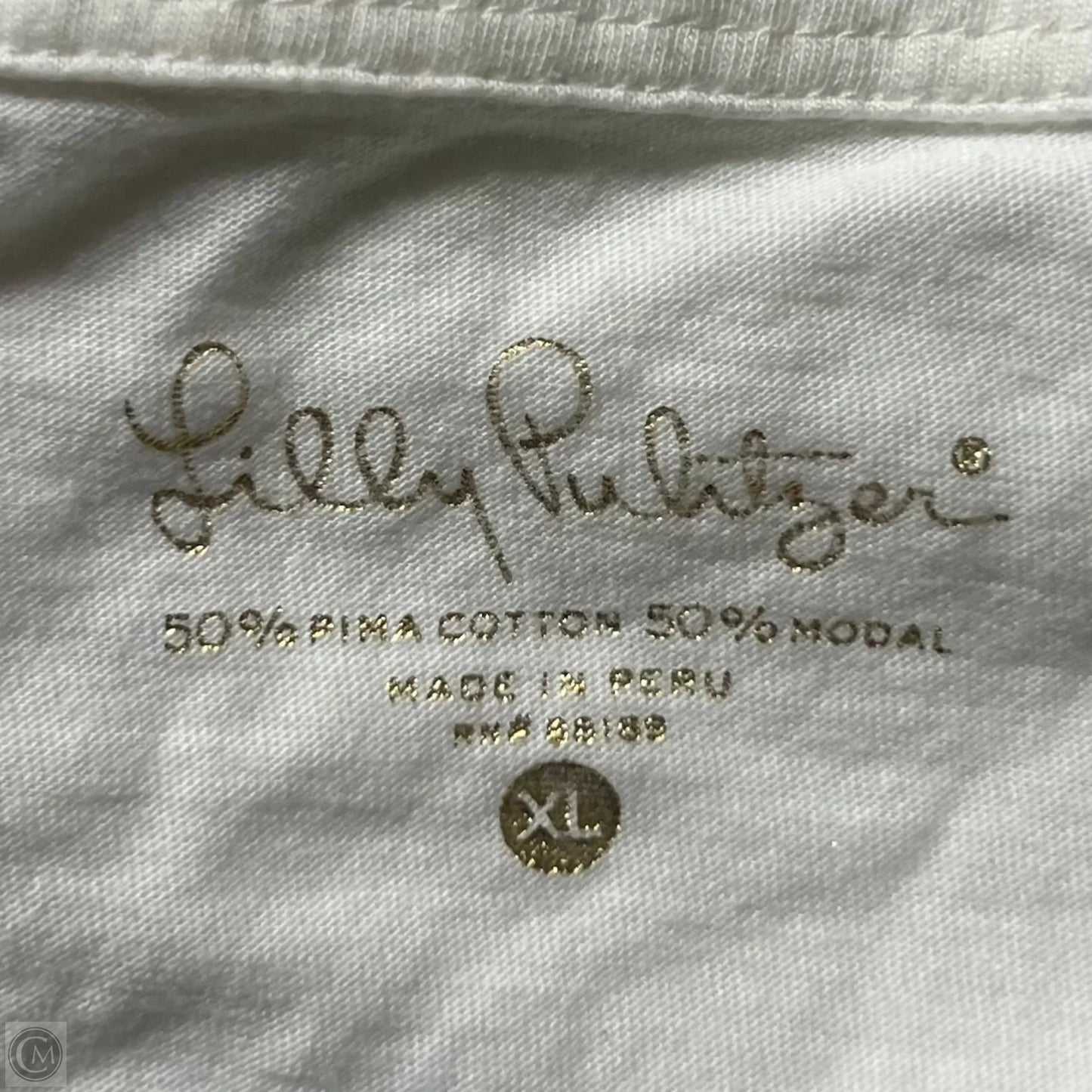 Top Sleeveless Designer By Lilly Pulitzer In Cream, Size: Xl
