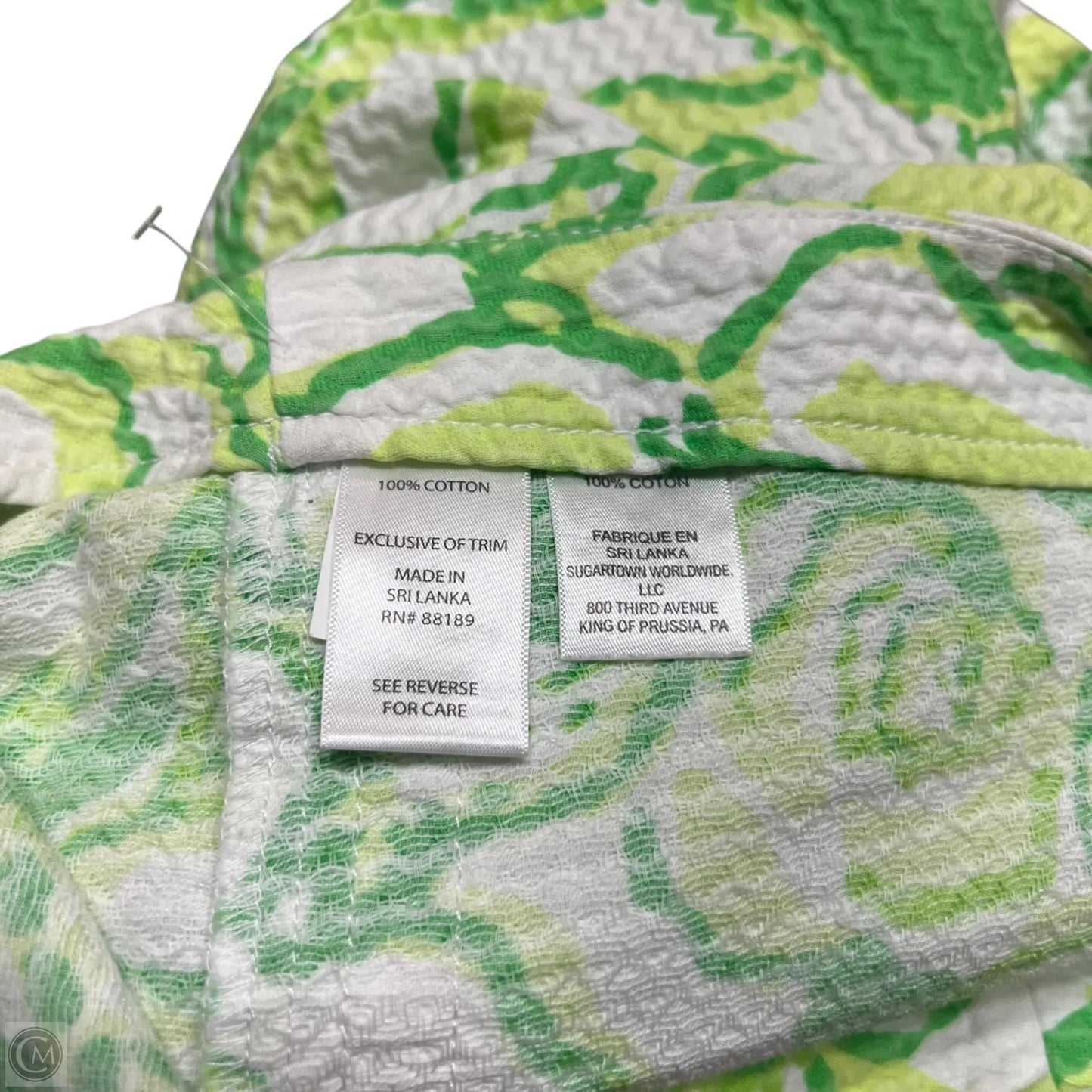 Shorts Designer By Lilly Pulitzer In Green & White, Size: 0
