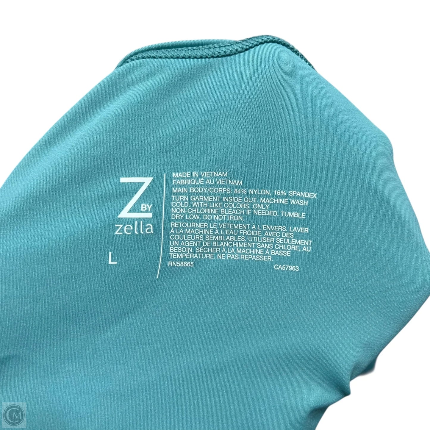 Athletic Top Short Sleeve By Zella In Blue, Size: L