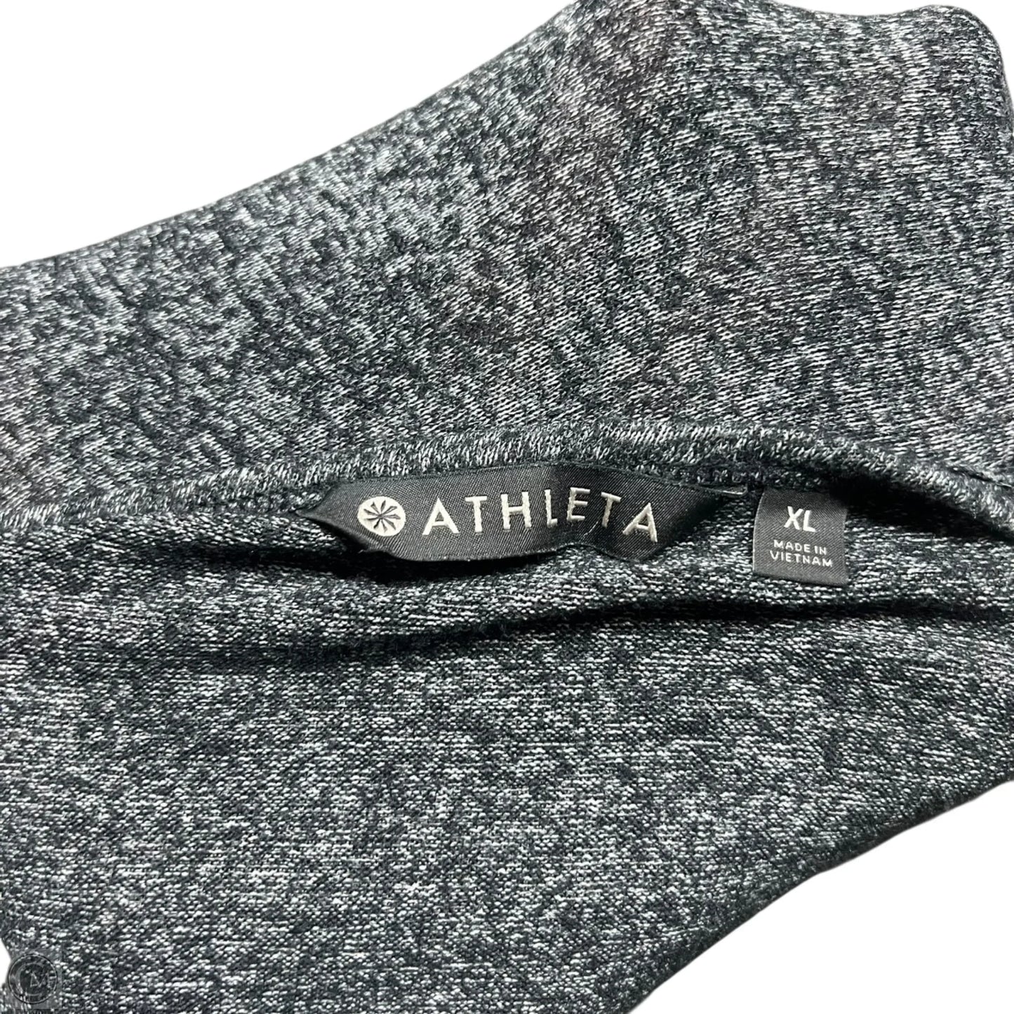 Athletic Top Long Sleeve Crewneck By Athleta In Black & Grey, Size: Xl