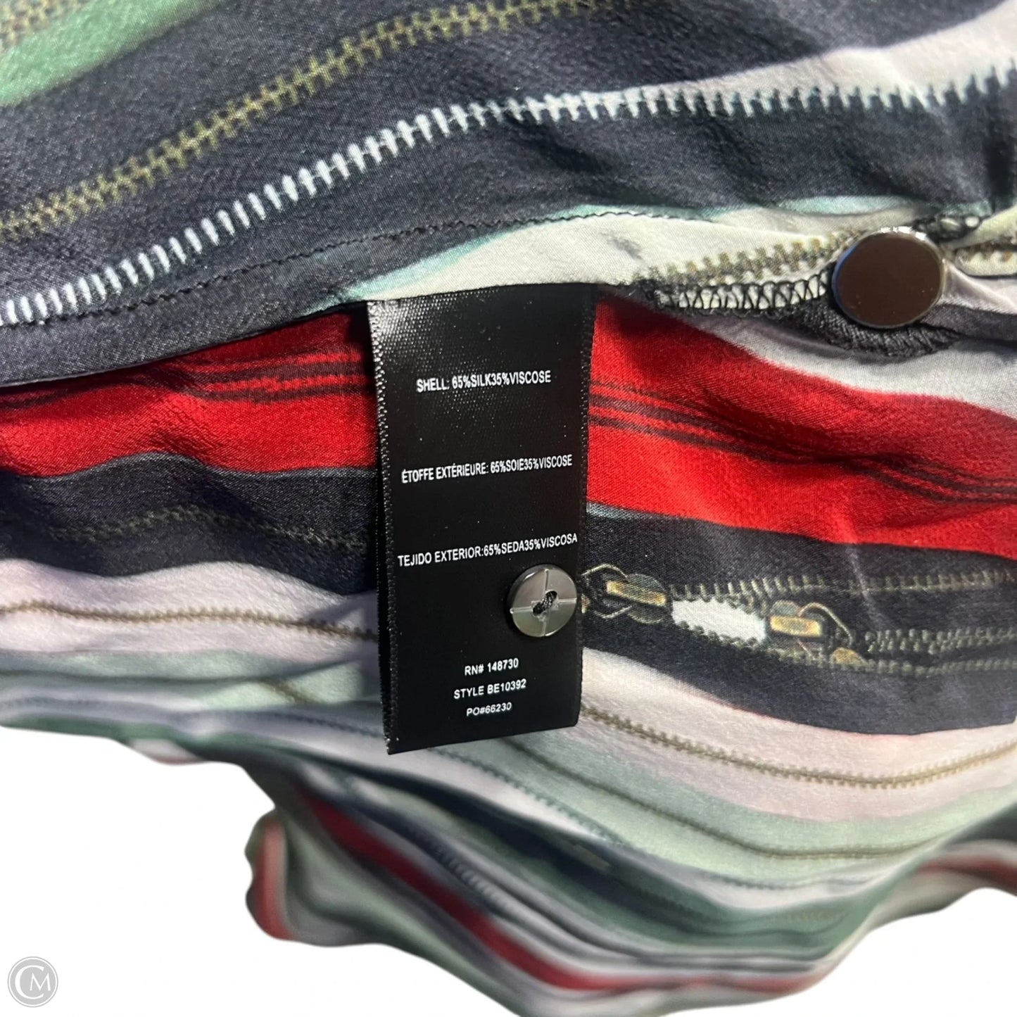 Top Long Sleeve By Nicole Miller In Green & Red, Size: S