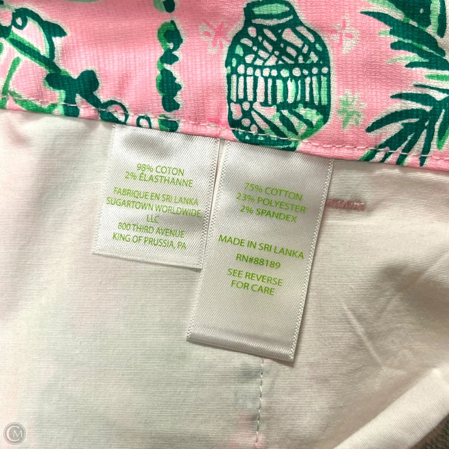 Shorts Designer By Lilly Pulitzer In Green & Pink, Size: 4