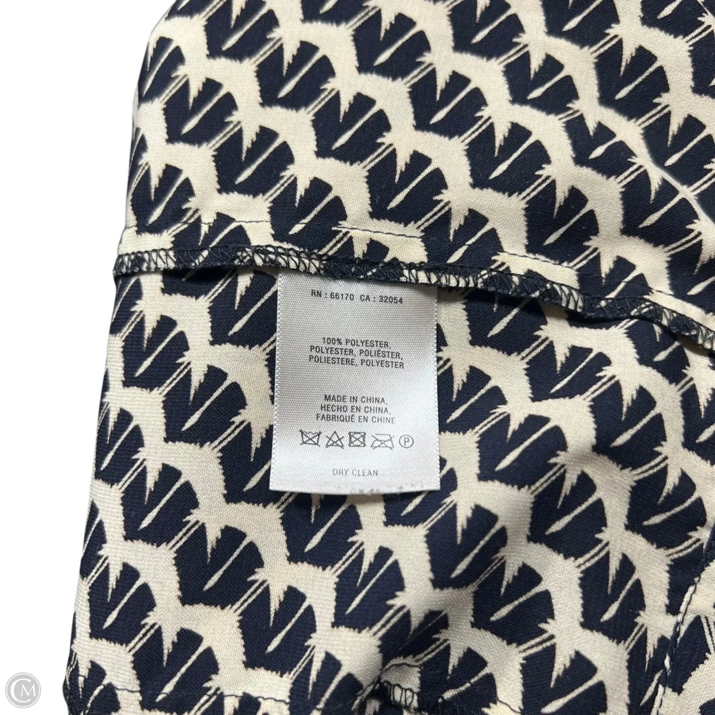 Top Long Sleeve By Maeve In Blue & Cream, Size: Xl