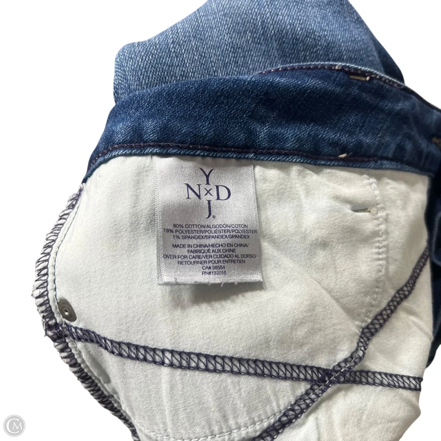 Jeans Straight By Not Your Daughters Jeans In Blue Denim, Size: 16