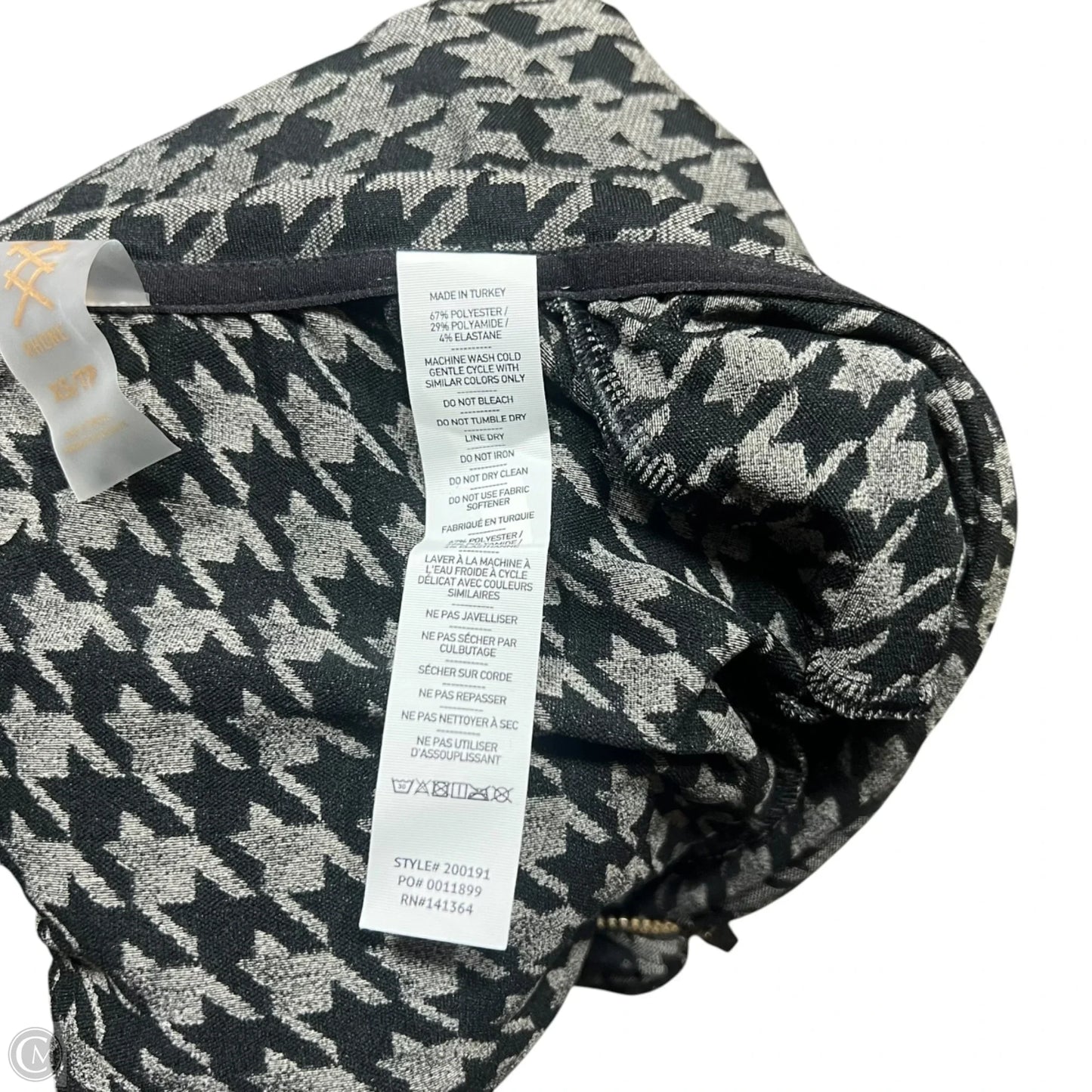 Athletic Top Long Sleeve Collar By Rhone In Black & Grey, Size: Xs