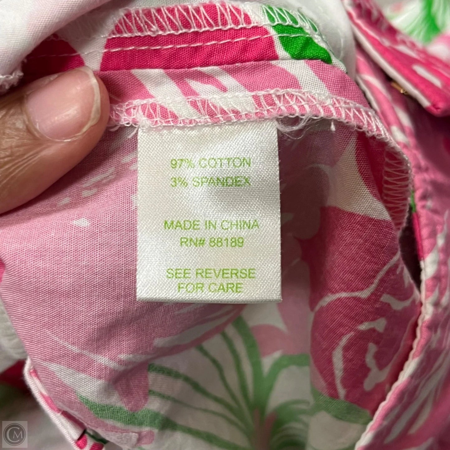Shorts Designer By Lilly Pulitzer In Green & Pink, Size: 8