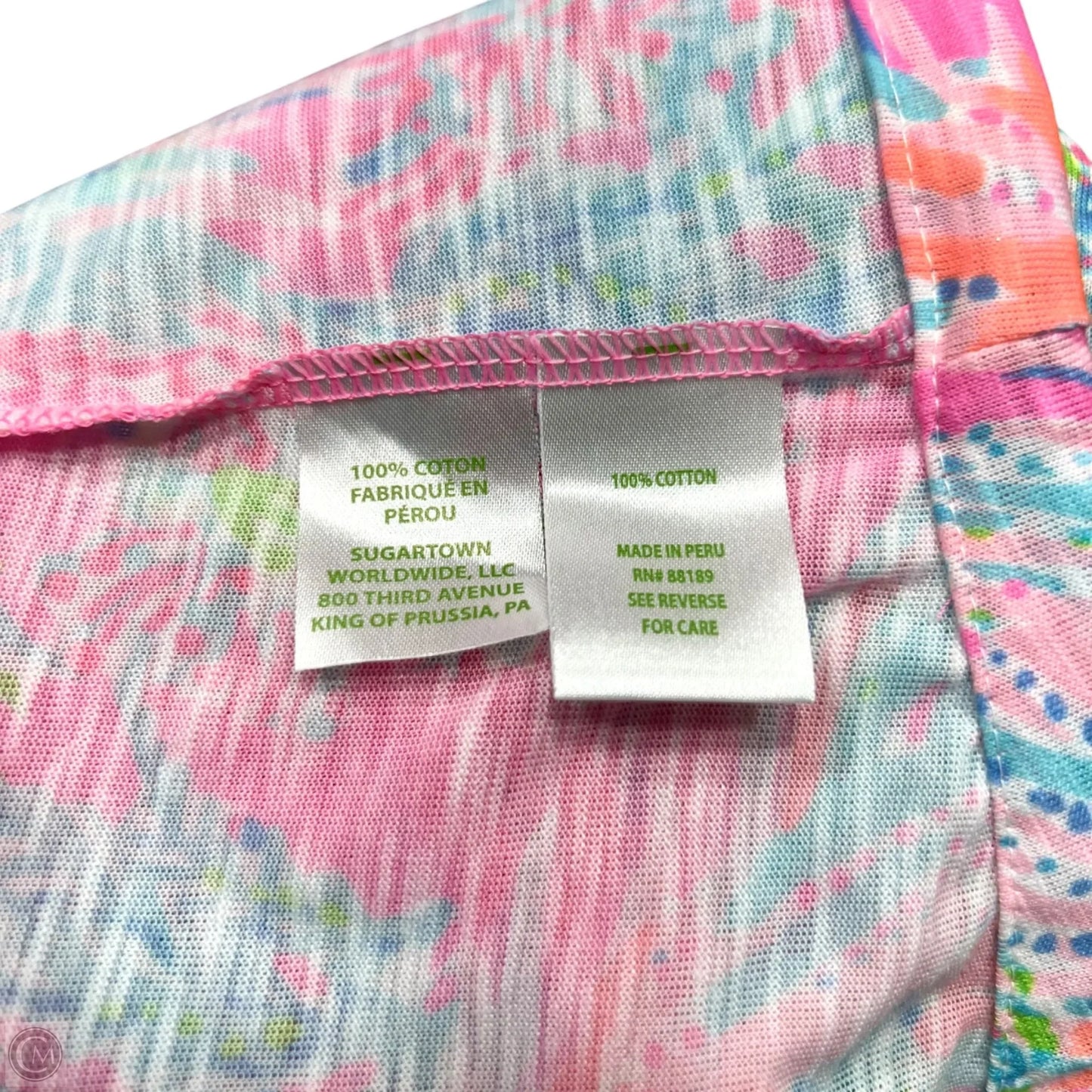 Top Short Sleeve Designer By Lilly Pulitzer In Pink, Size: S