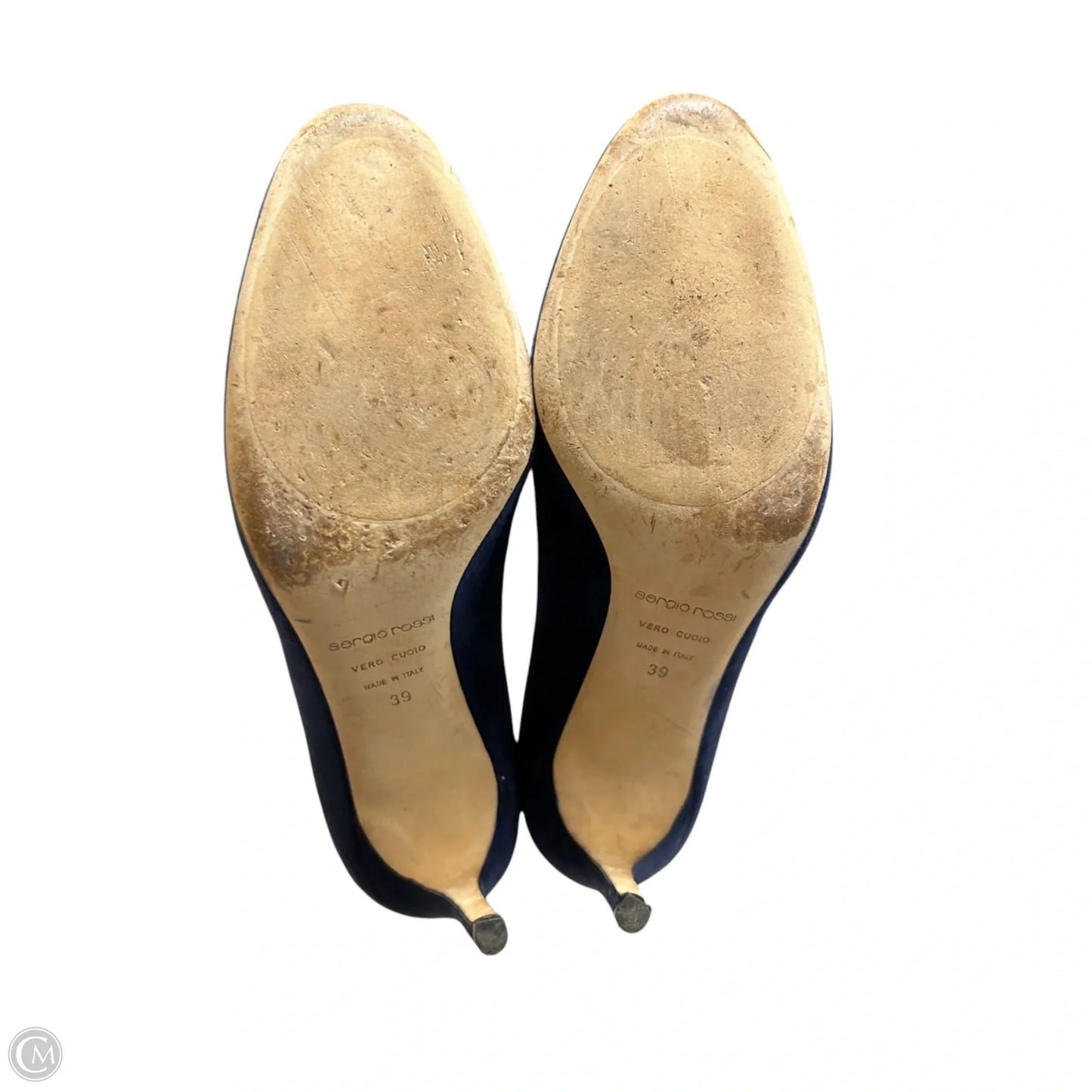 Shoes Designer By Sergio Rossi In Navy, Size: 8.5