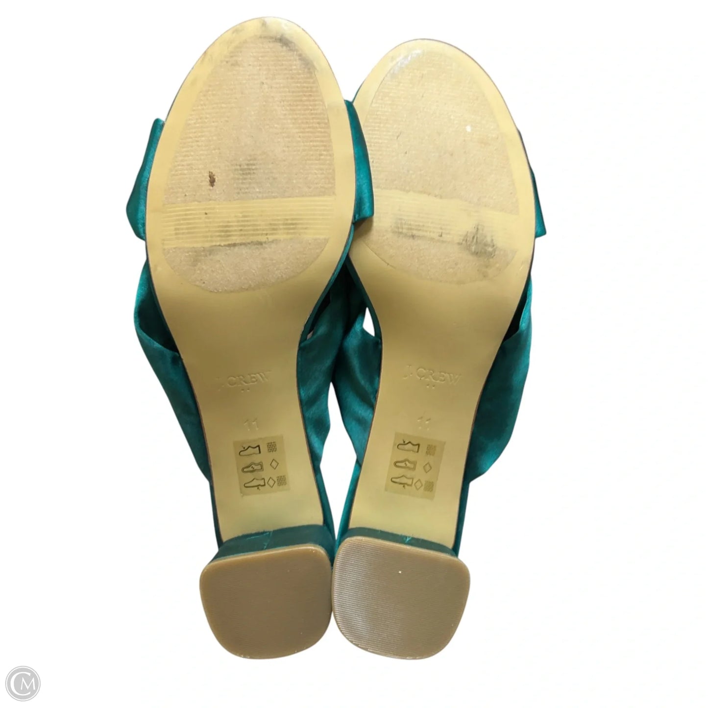 Sandals Heels Block By J. Crew In Green, Size: 11