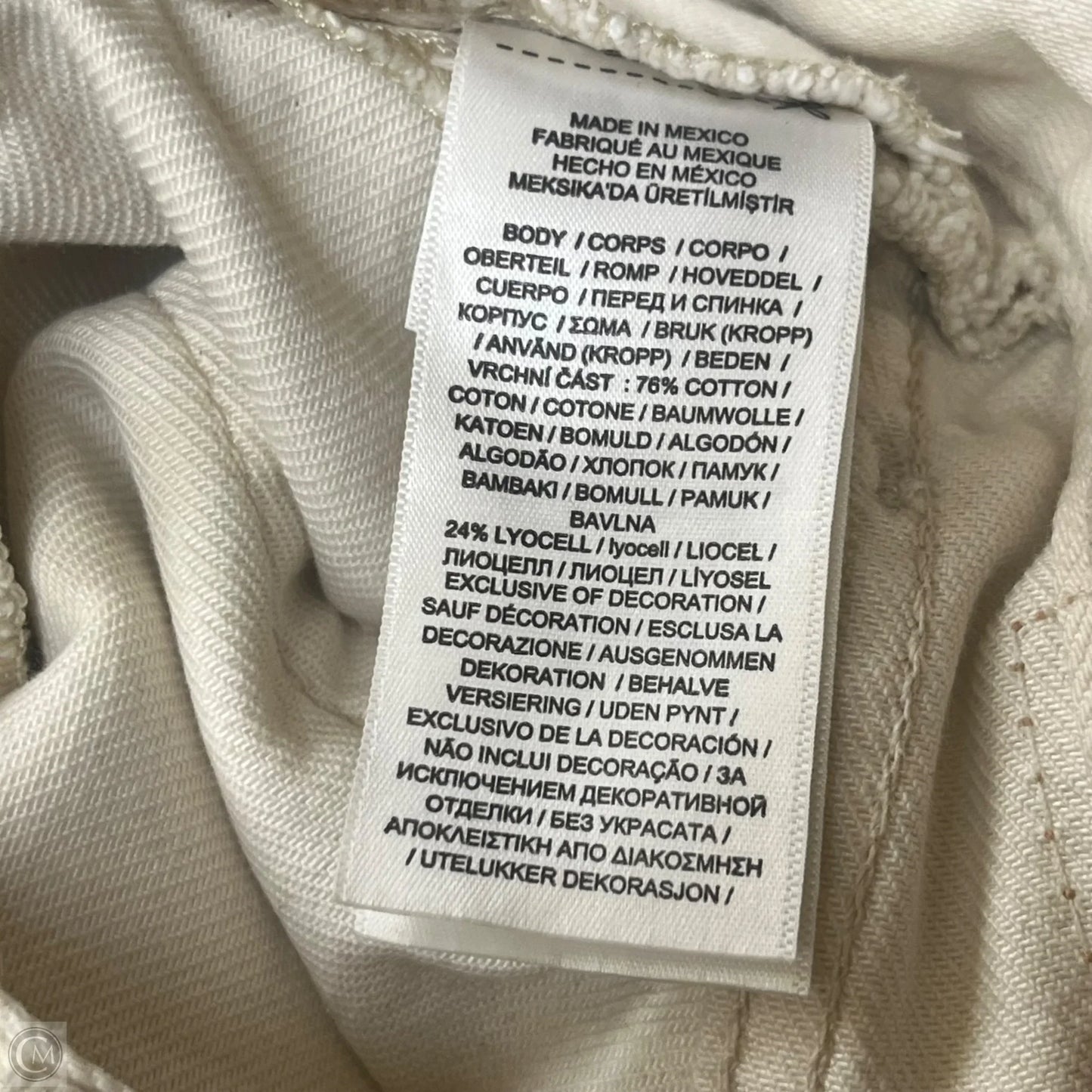 Jeans Straight By Polo Ralph Lauren In Cream Denim, Size: 2
