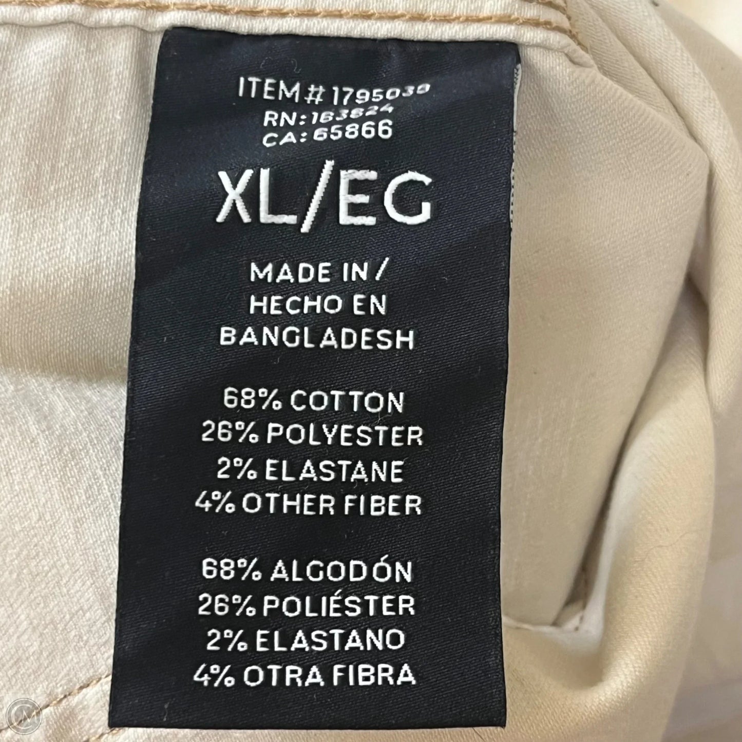 Jacket Denim By Well Worn In Cream Denim, Size: Xl