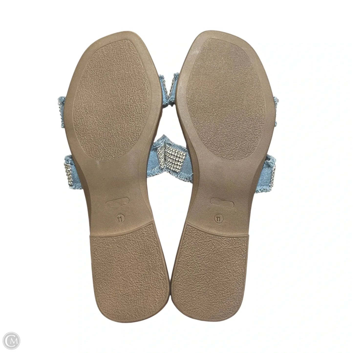 Sandals Flats By Kelly And Katie In Blue & Tan, Size: 11