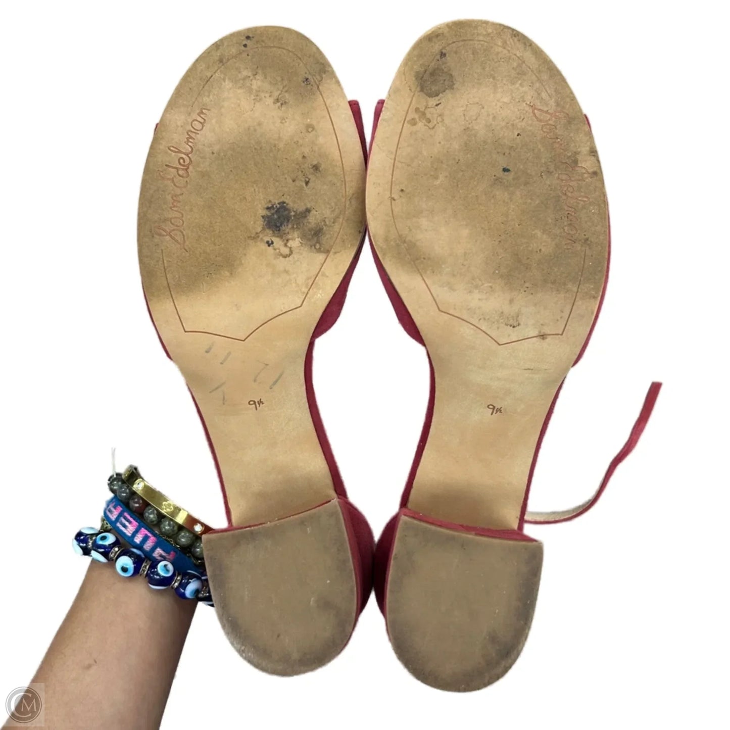 Sandals Heels Block By Sam Edelman In Red, Size: 9.5