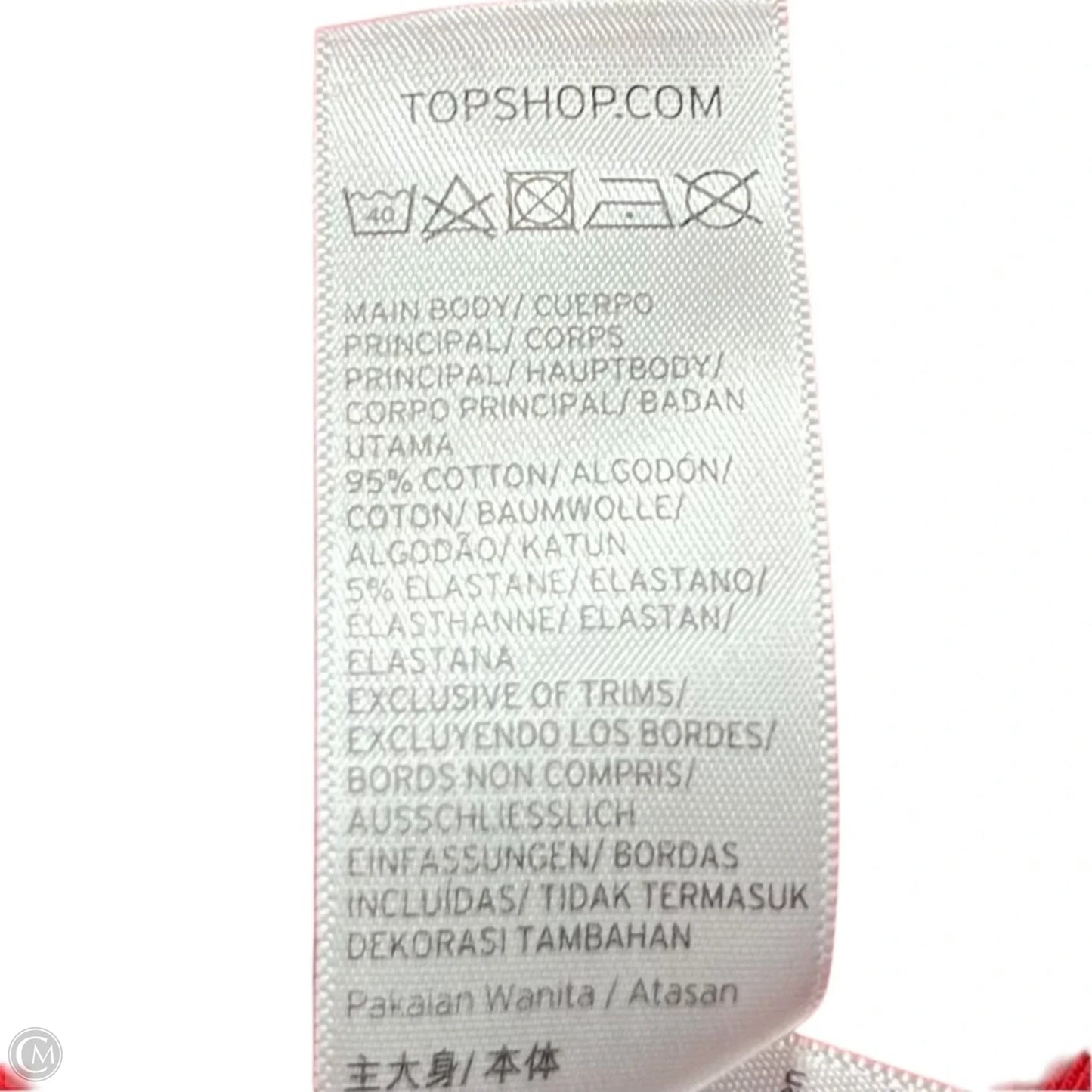Top Long Sleeve By Top Shop In Red, Size: Xs