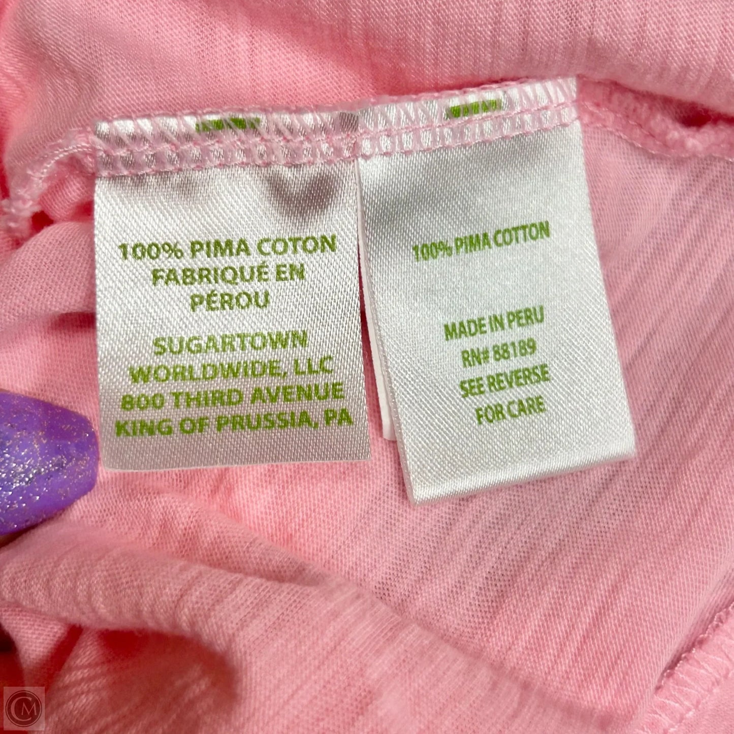 Top Short Sleeve Designer By Lilly Pulitzer In Pink, Size: M