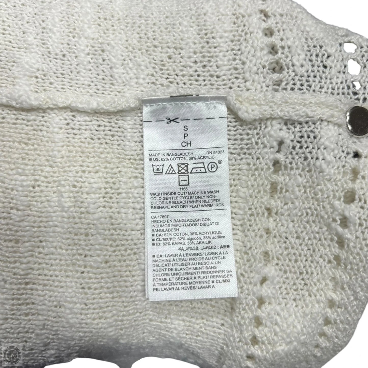 Sweater Cardigan By Old Navy In White, Size: S