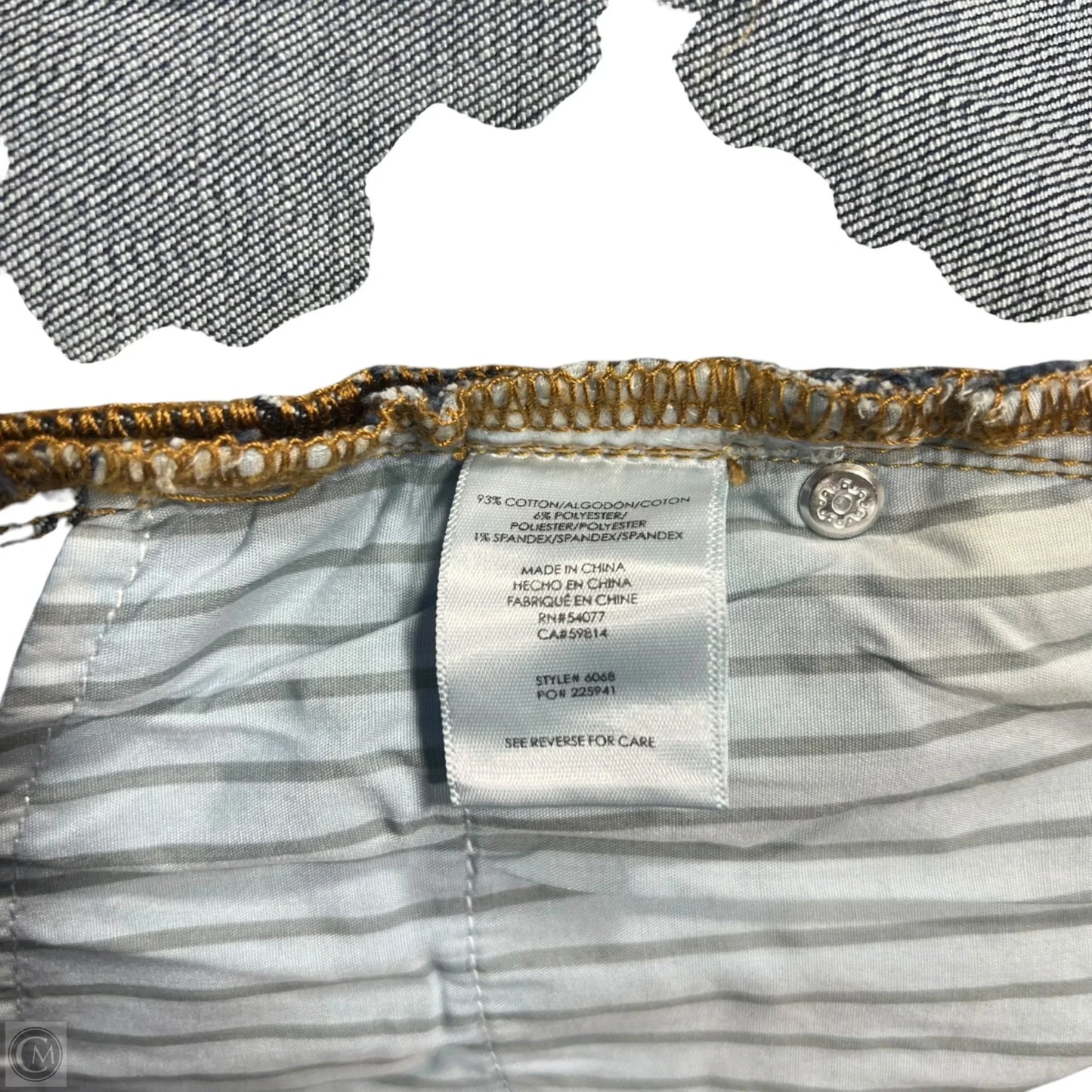 Jeans Straight By Cabi In Blue Denim, Size: 14