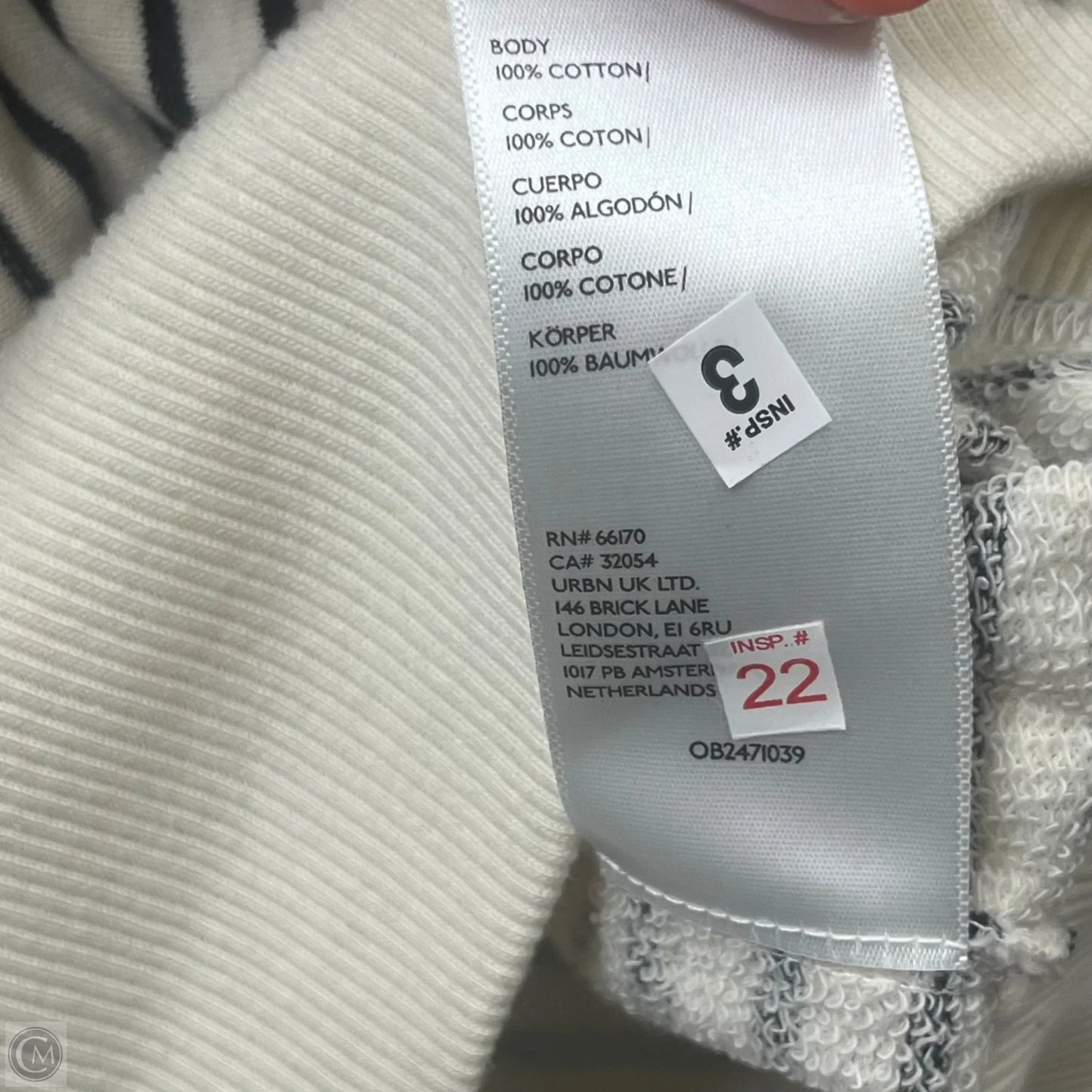 Sweatshirt Hoodie By Pilcro In Striped Pattern, Size: Xxs