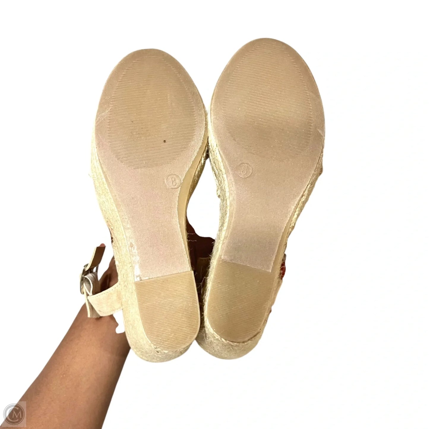 Sandals Heels Wedge By Lulus In Tan, Size: 8