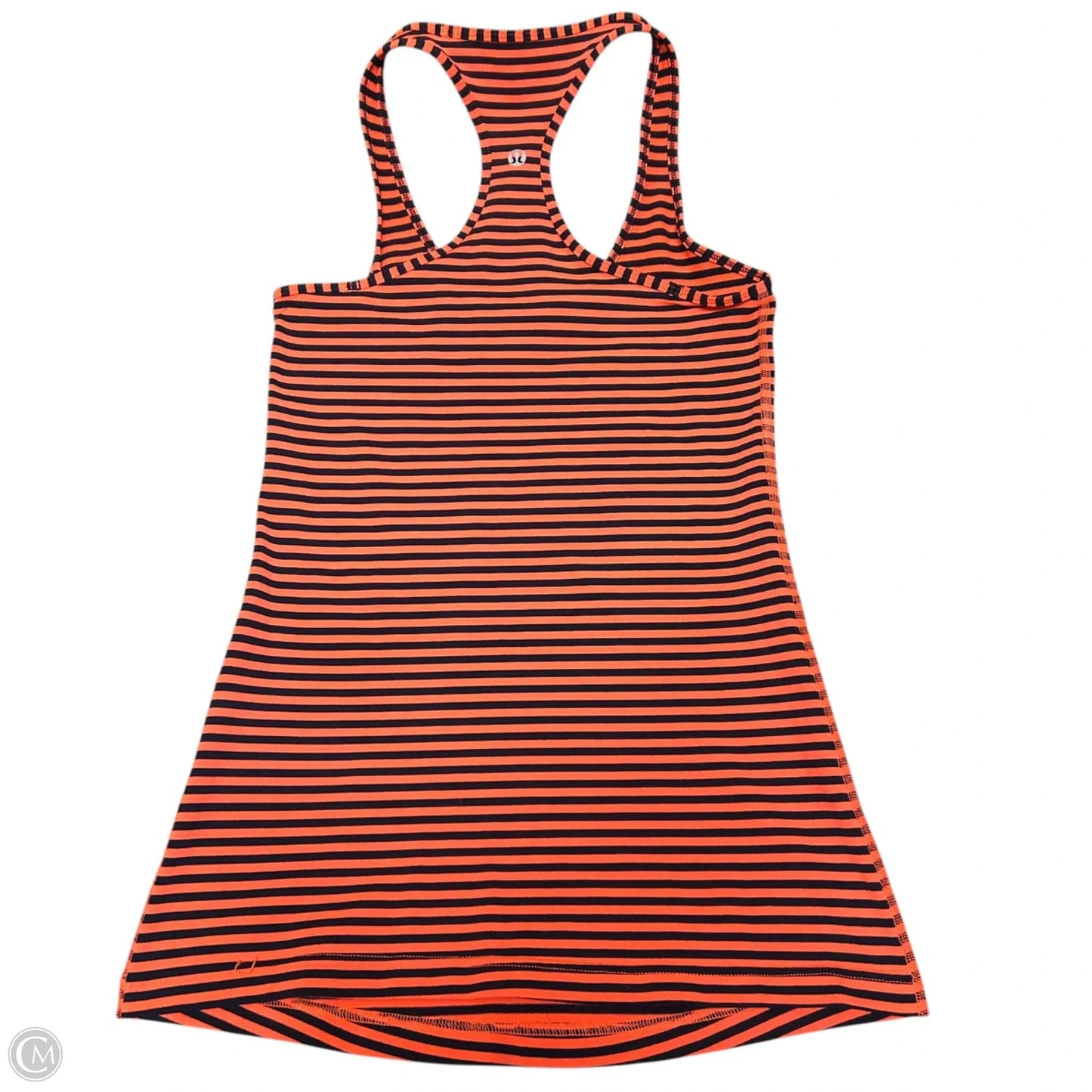 Athletic Tank Top By Lululemon In Black & Orange, Size: 6