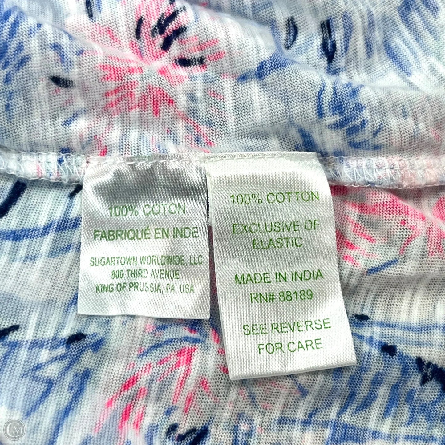 Top Sleeveless Designer By Lilly Pulitzer In Blue & Pink, Size: M