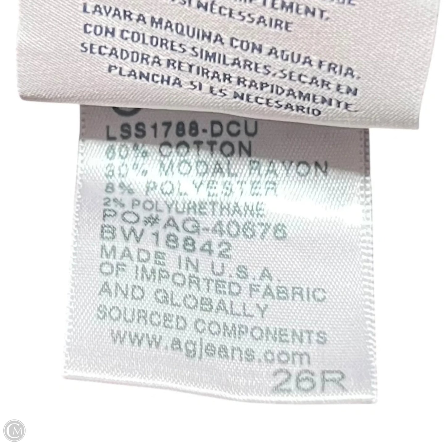 Jeans Skinny By Adriano Goldschmied In Maroon, Size: 2