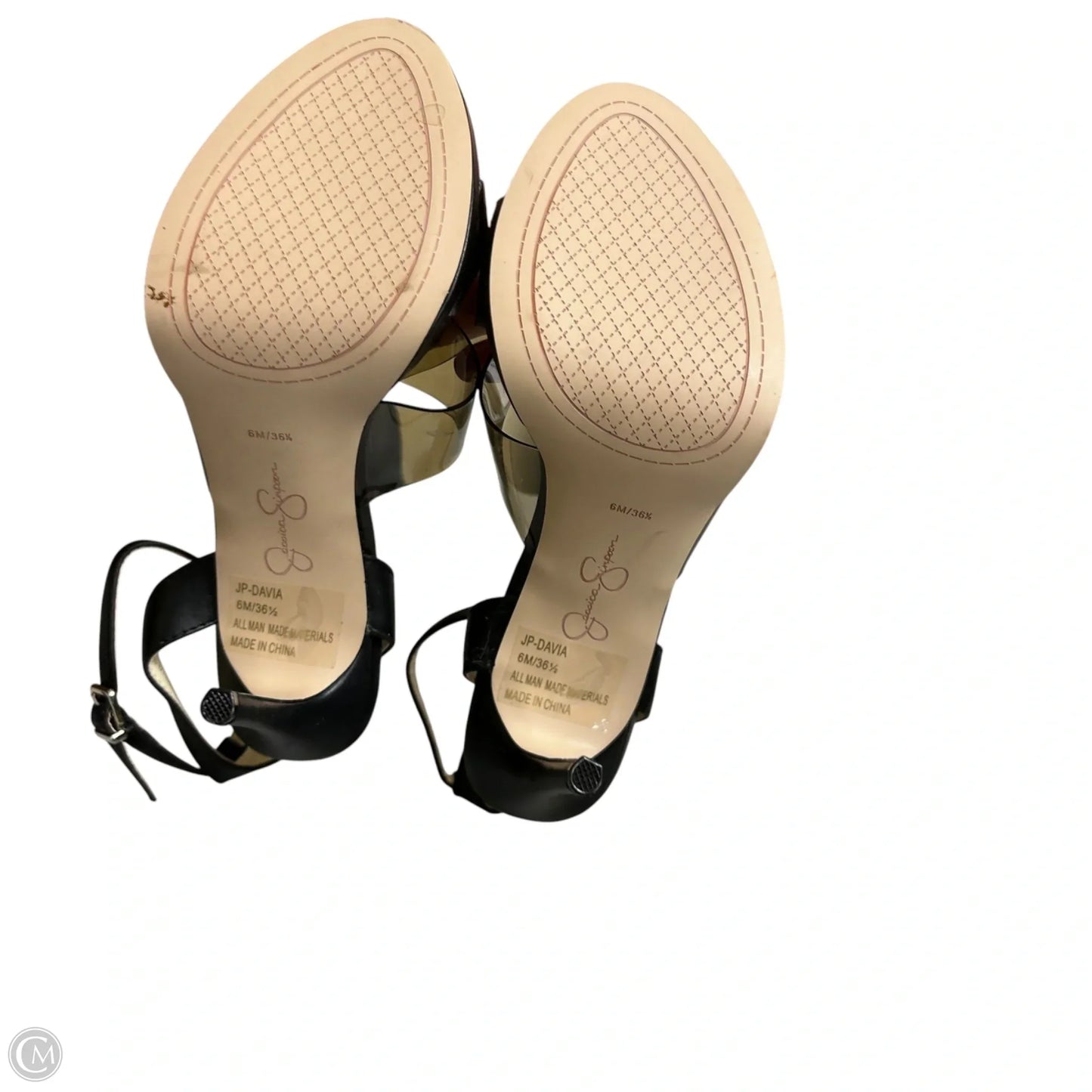 Sandals Heels Stiletto By Jessica Simpson In Black, Size: 6