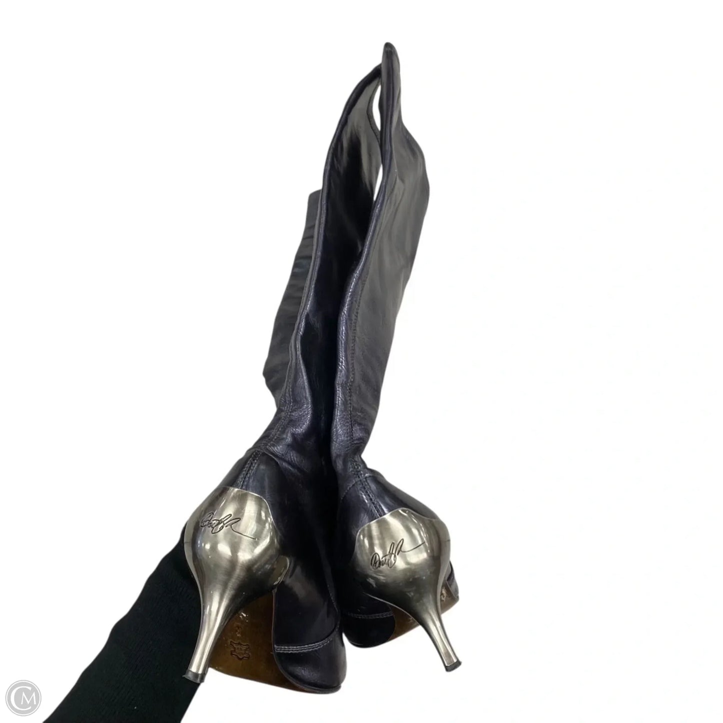 Boots Mid-calf Heels By Donald Pliner In Purple, Size: 7