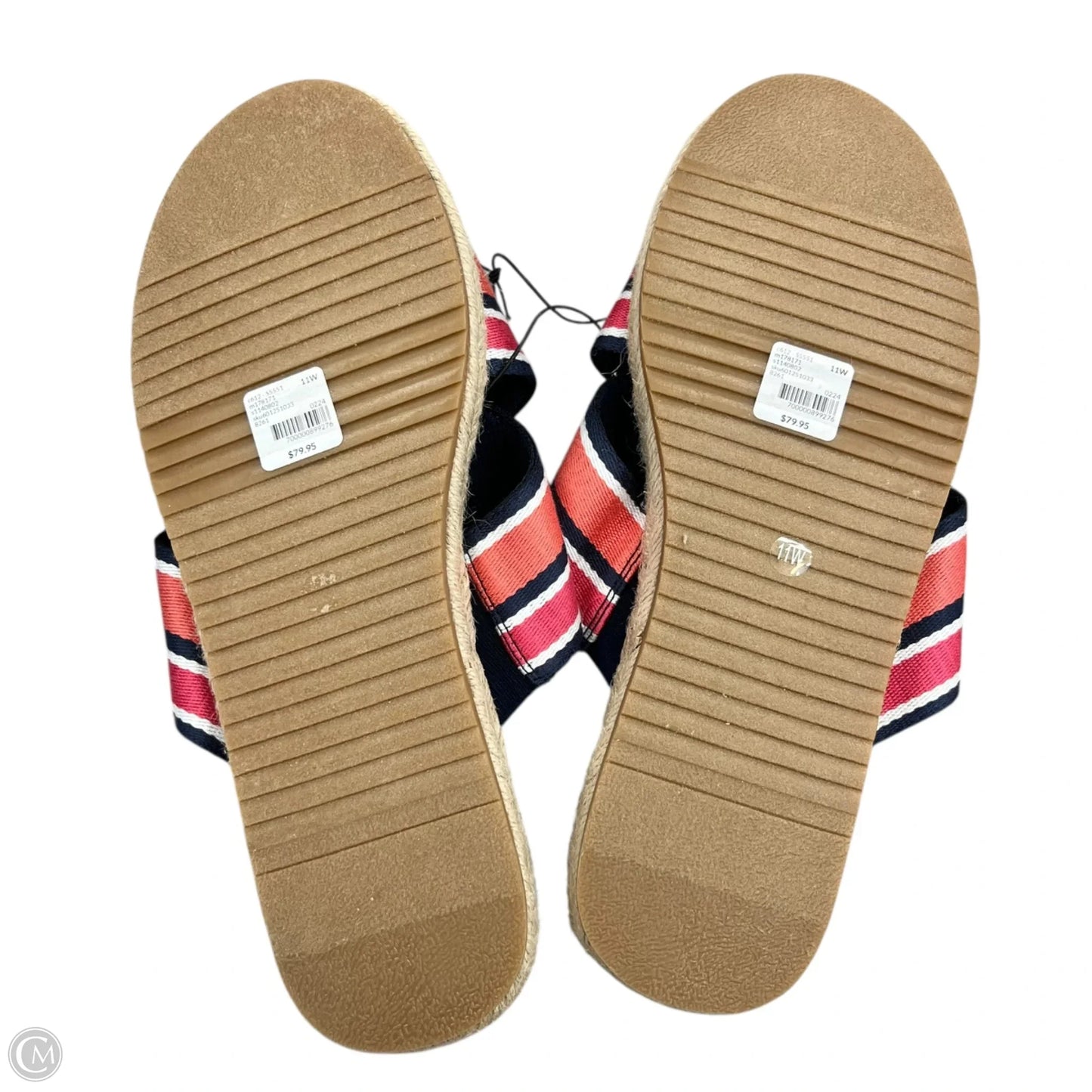 Sandals Flats By Lane Bryant In Blue & Orange, Size: 11