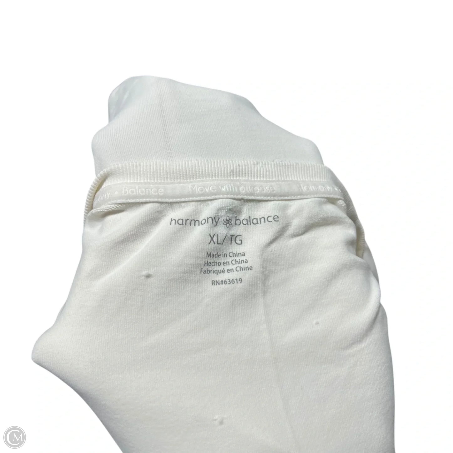 Top Long Sleeve By Harmony & Balance In Cream, Size: Xl