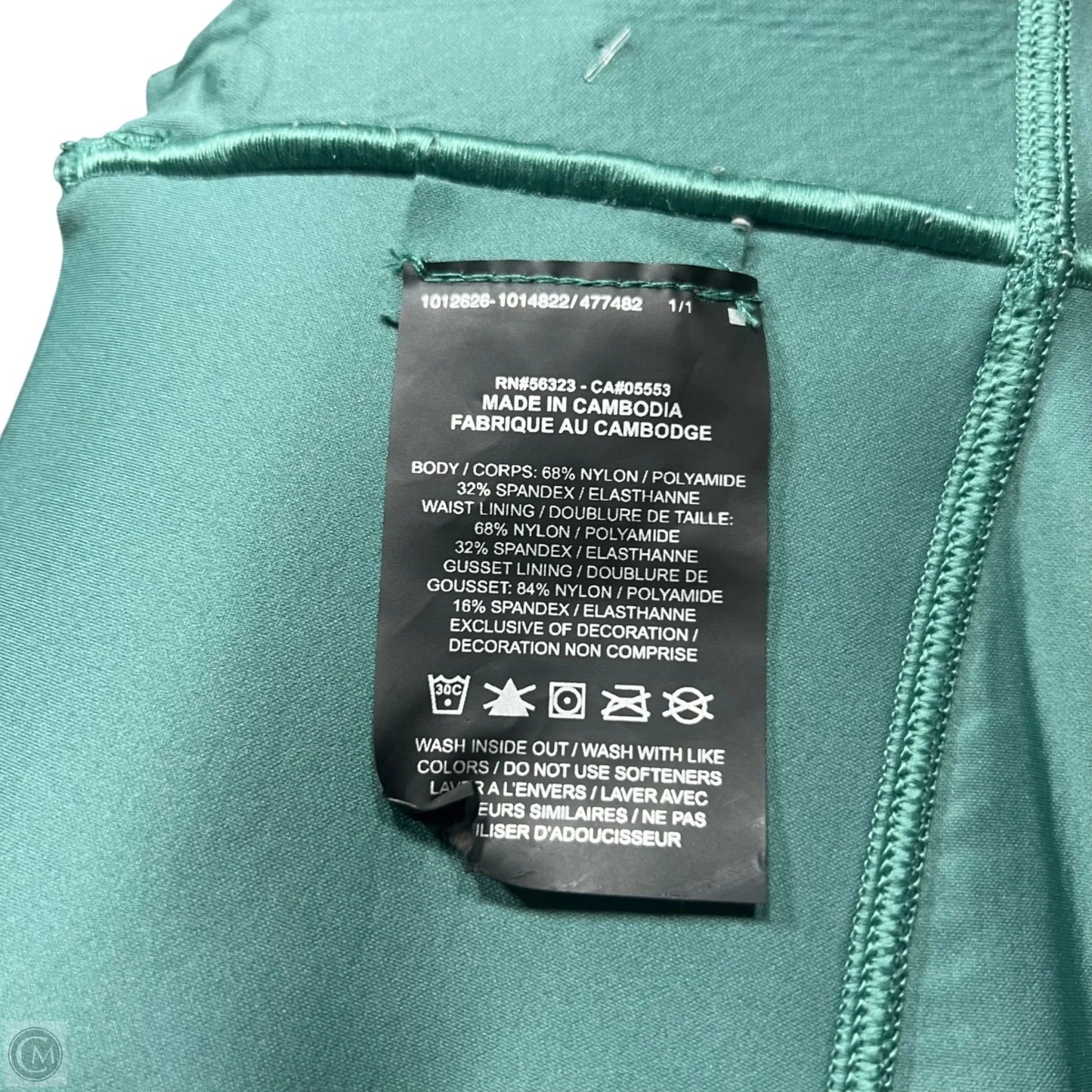 Athletic Leggings By Nike In Green, Size: S