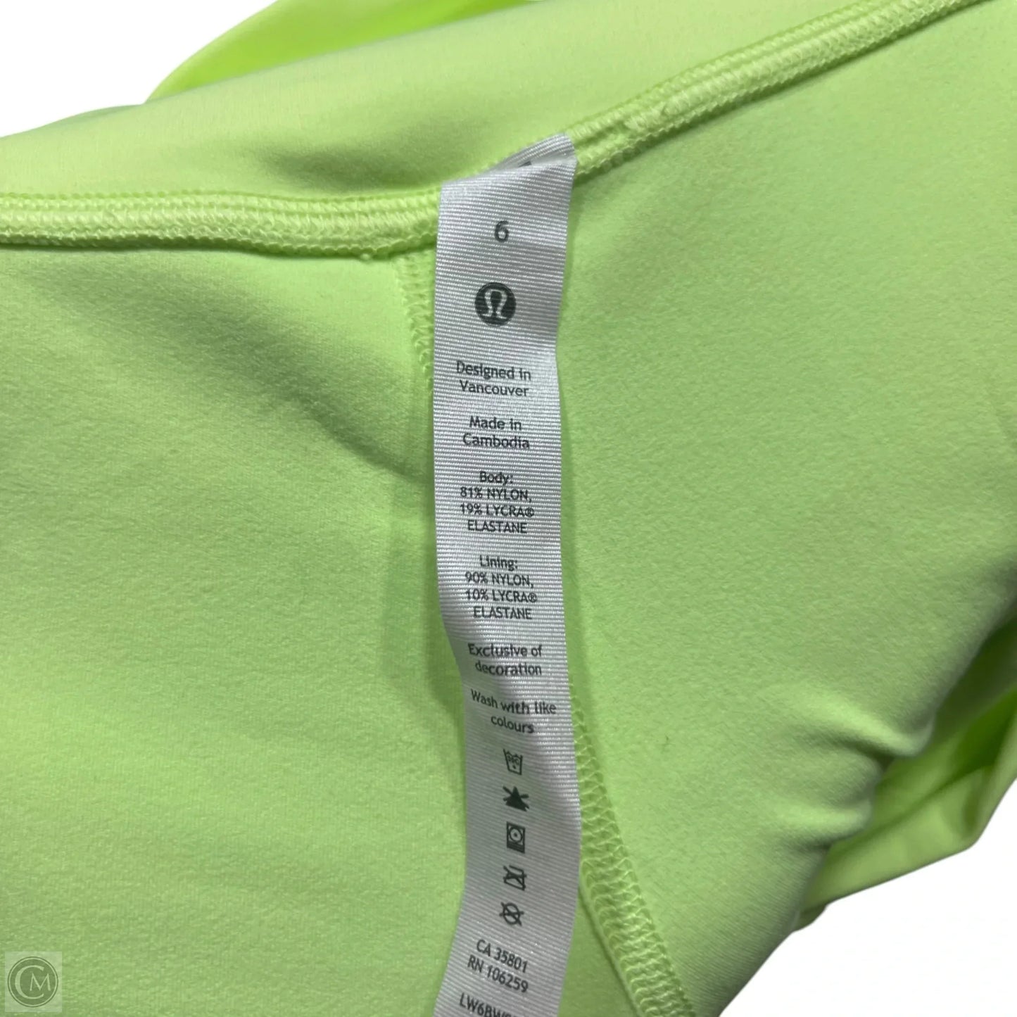 Athletic Capris By Lululemon In Green, Size: 6
