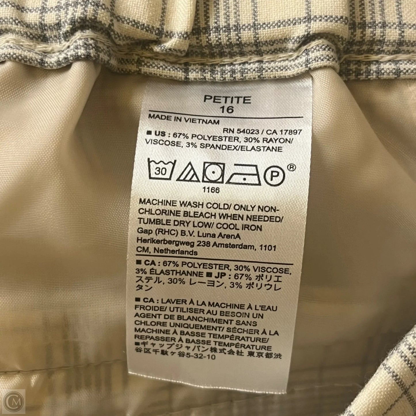 Pants Dress By Banana Republic In Plaid Pattern, Size: 16