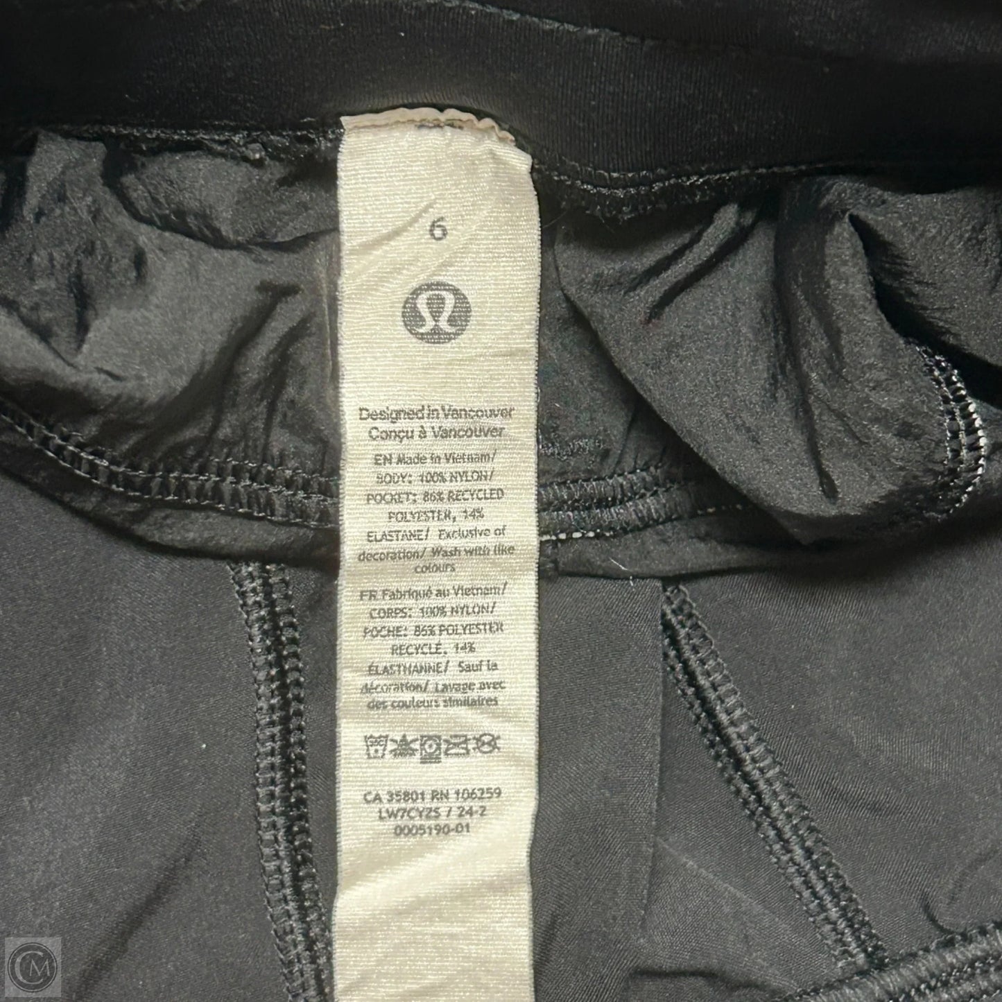Athletic Shorts By Lululemon In Black, Size: 6