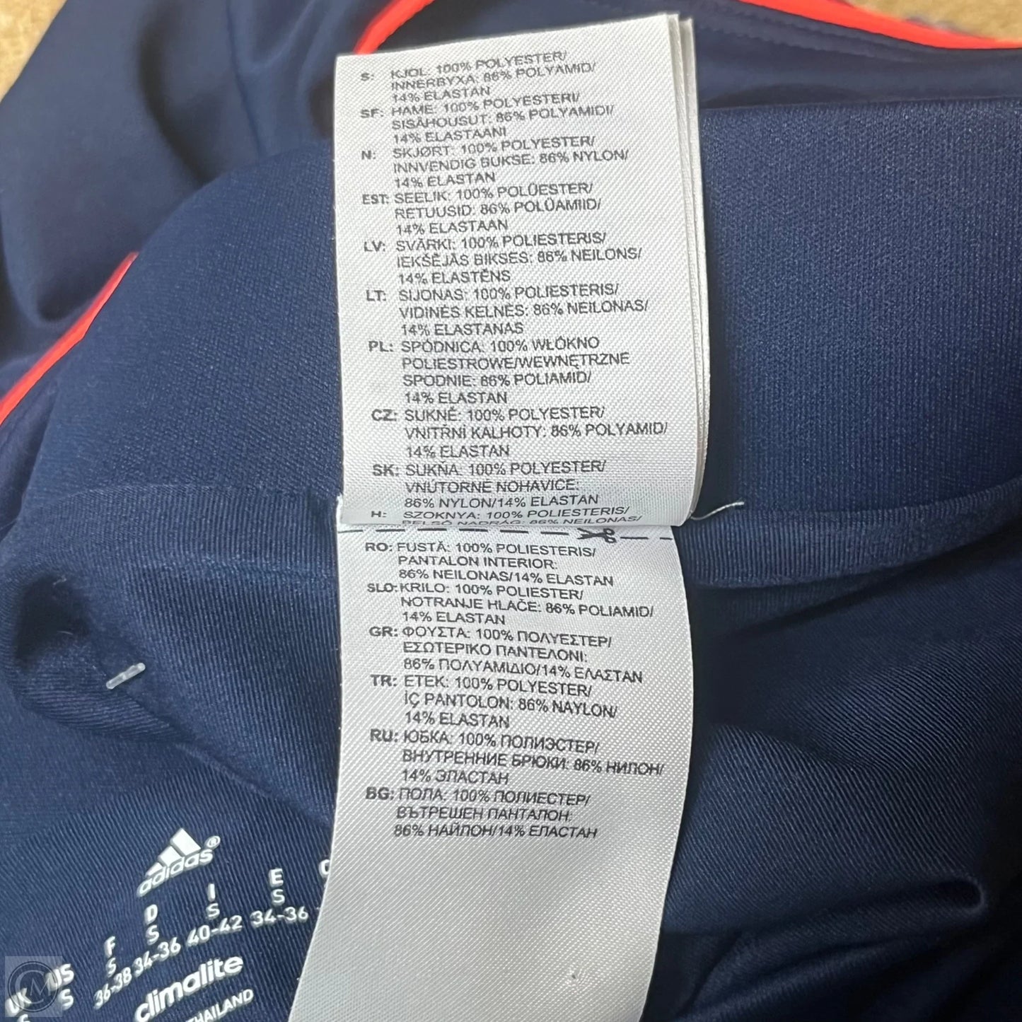 Athletic Skirt By Adidas In Navy, Size: S