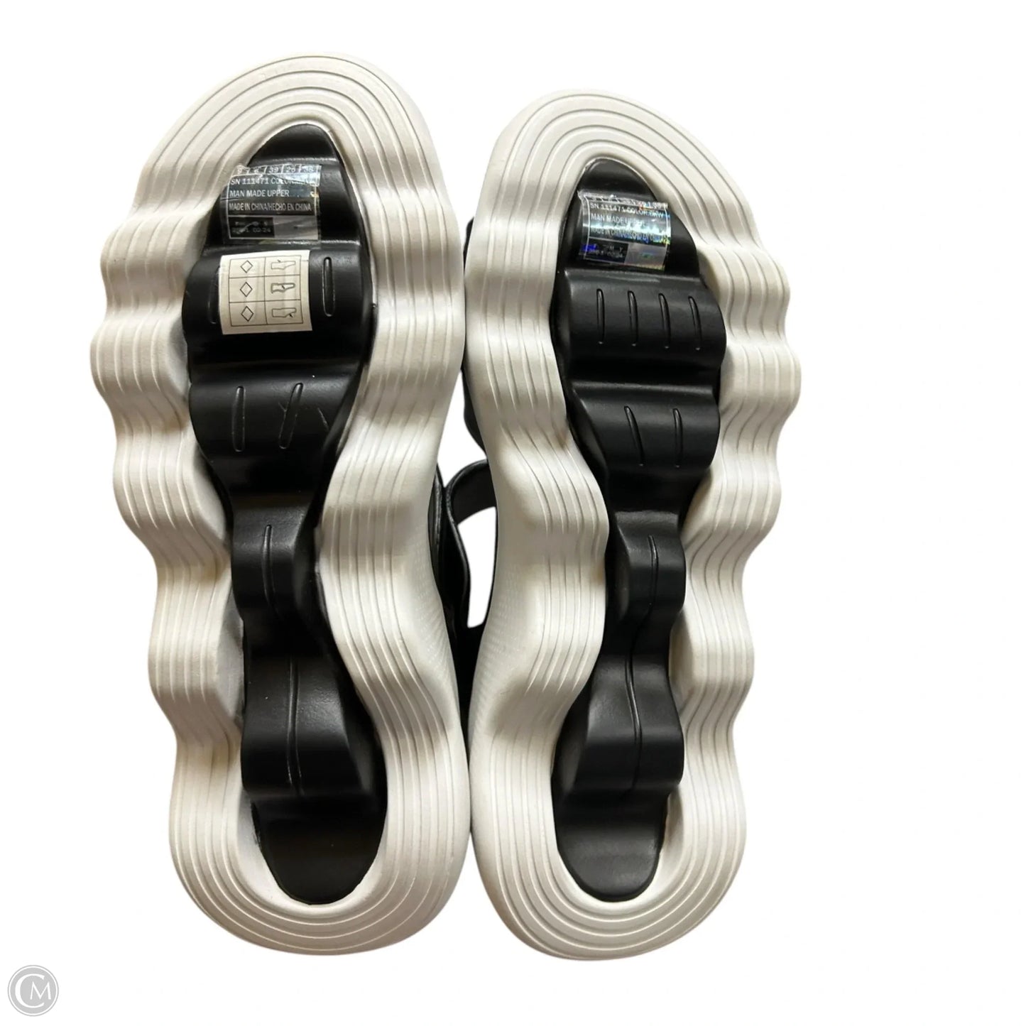 Sandals Sport By Skechers In Black & White, Size: 9