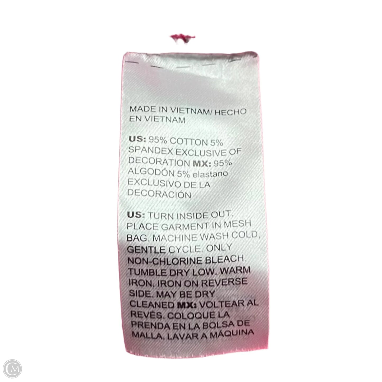 Top Short Sleeve By Chicos In Pink, Size: Xl