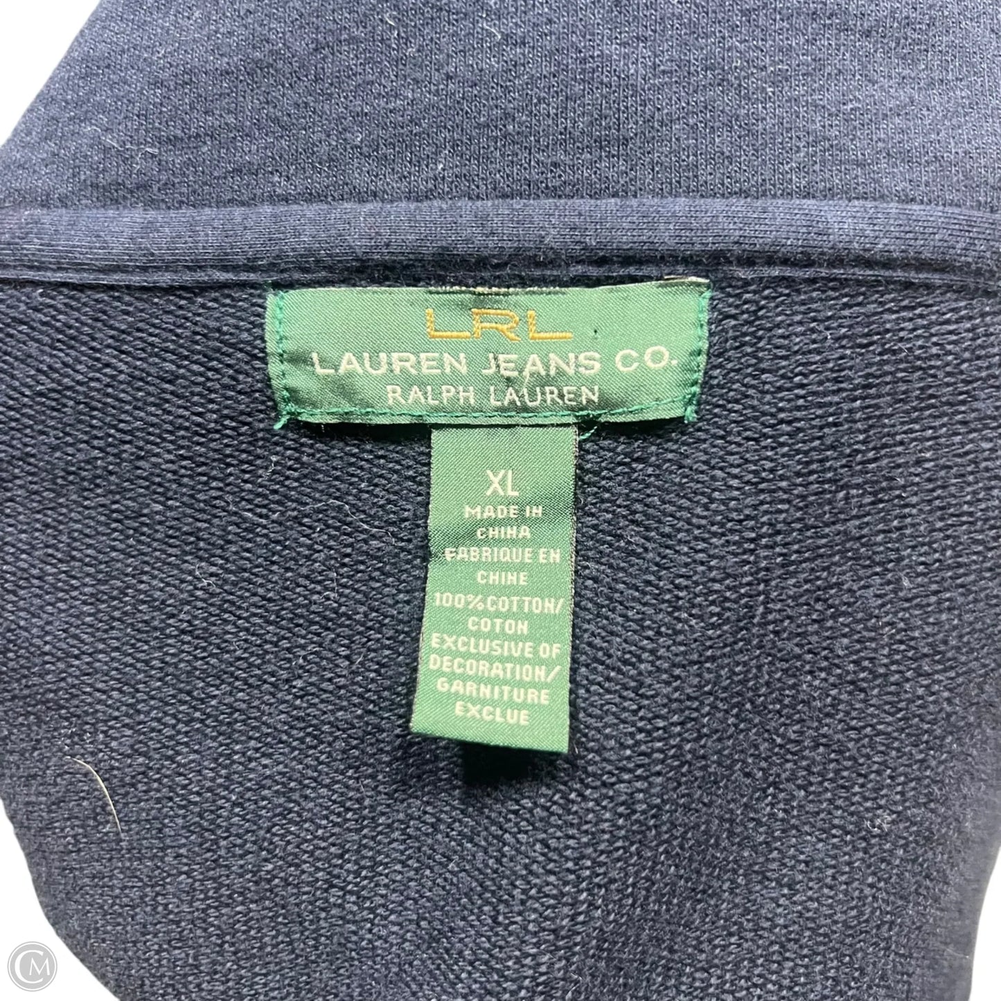 Sweater Cardigan By Lauren By Ralph Lauren In Blue, Size: Xl