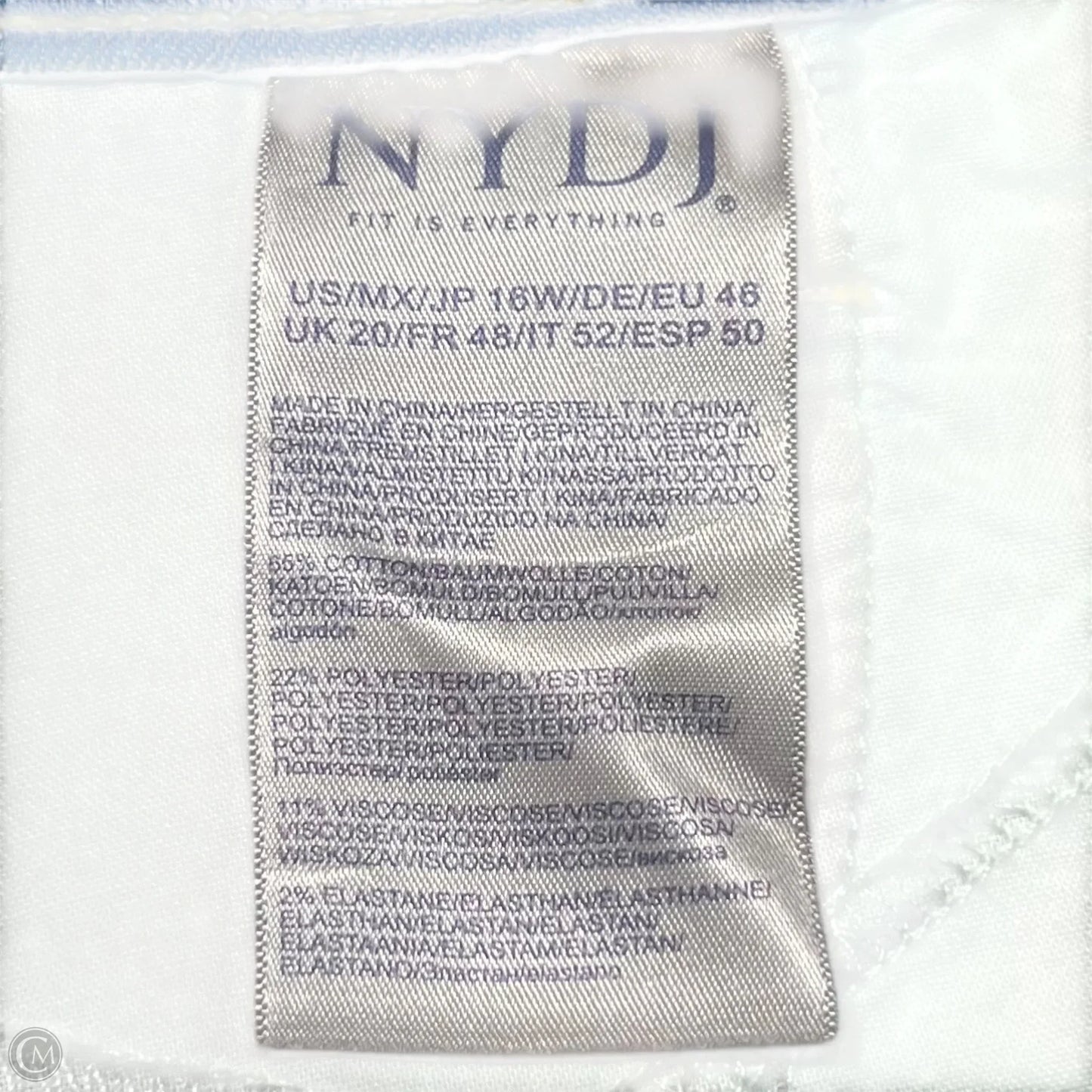 Jeans Cropped By Not Your Daughters Jeans In Blue Denim, Size: 16