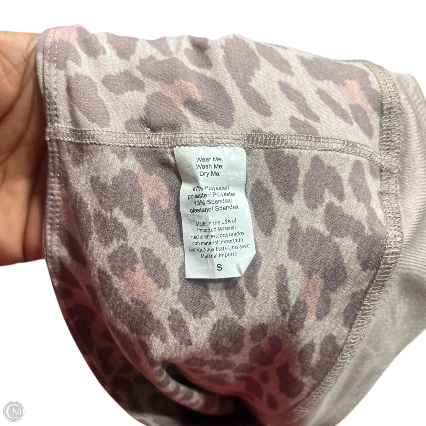 Top Long Sleeve By Lululemon In Cream & Grey, Size: S