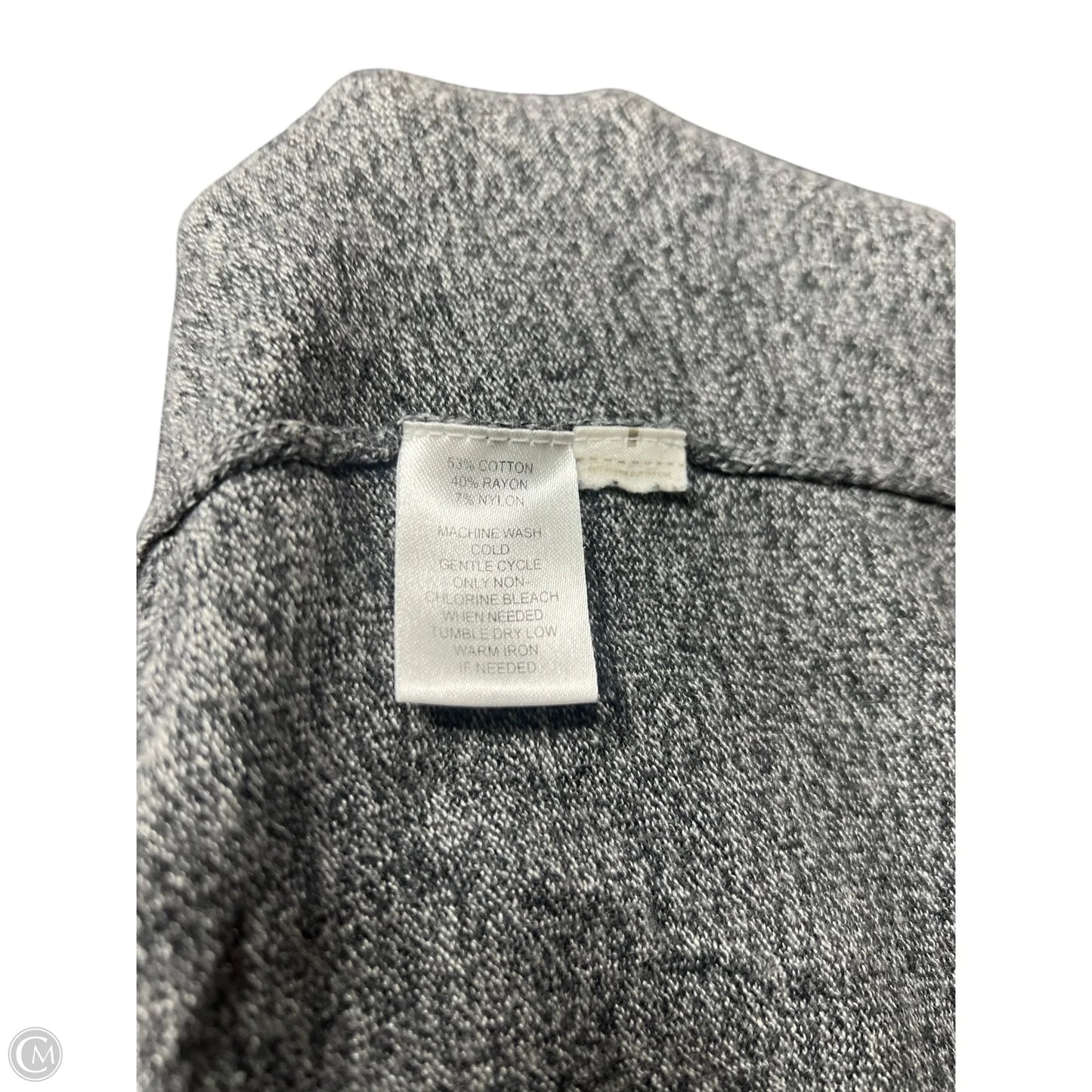 Sweater Cardigan By Loft In Grey, Size: L