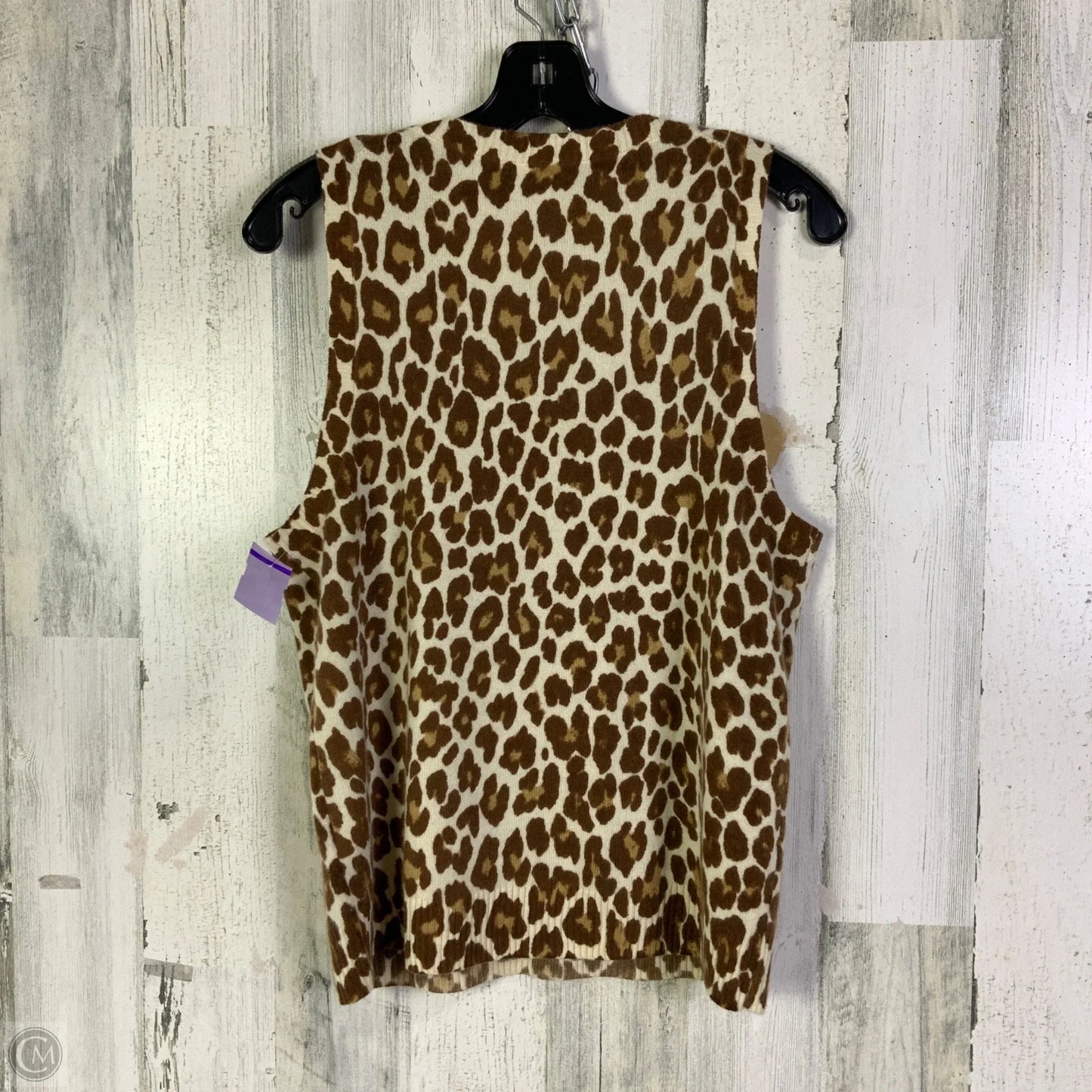 Vest Sweater By J. Crew In Animal Print, Size: L