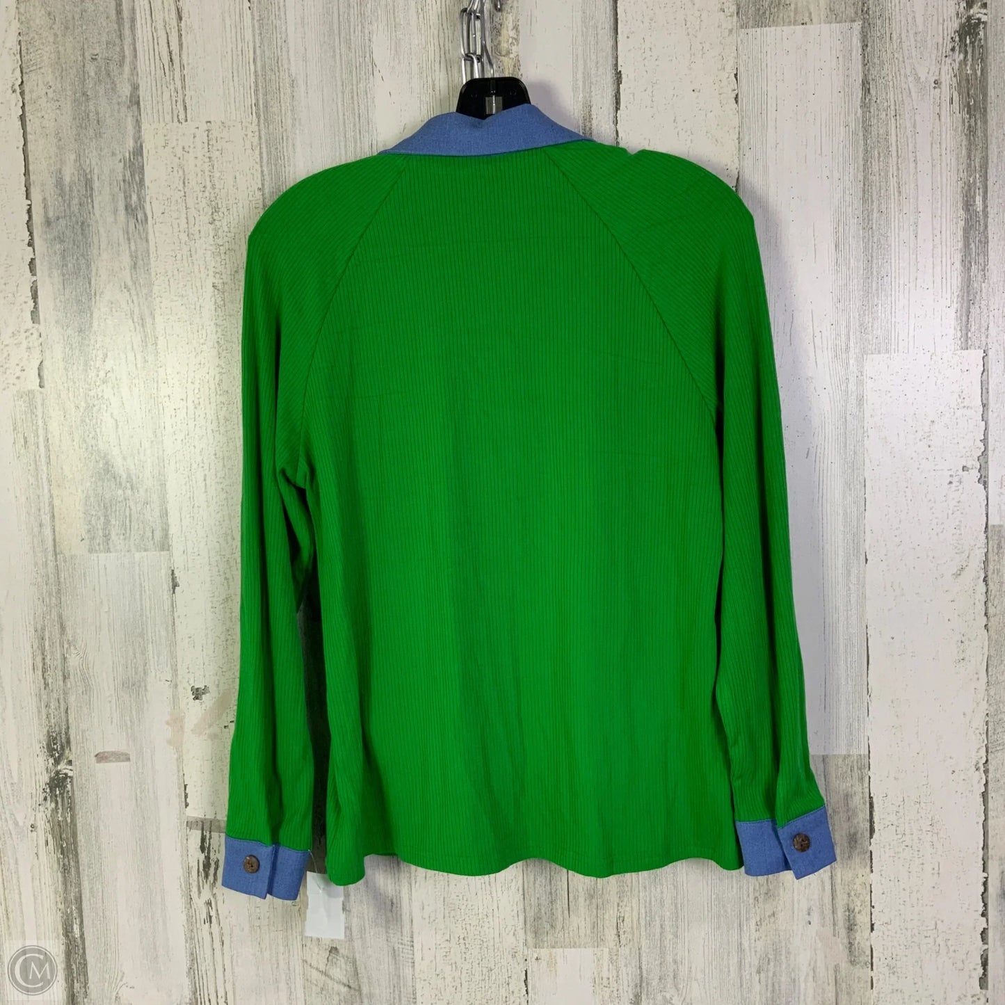 Top Long Sleeve By Cmf In Blue & Green, Size: S