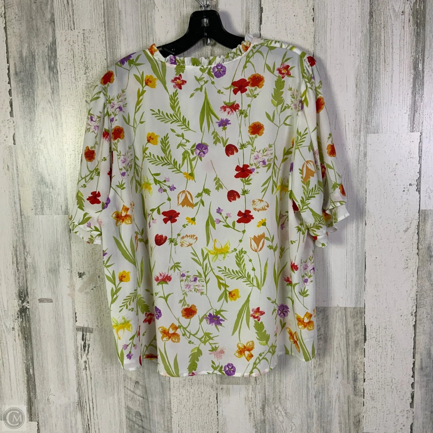 Top Short Sleeve By Cynthia Rowley In White, Size: 1x