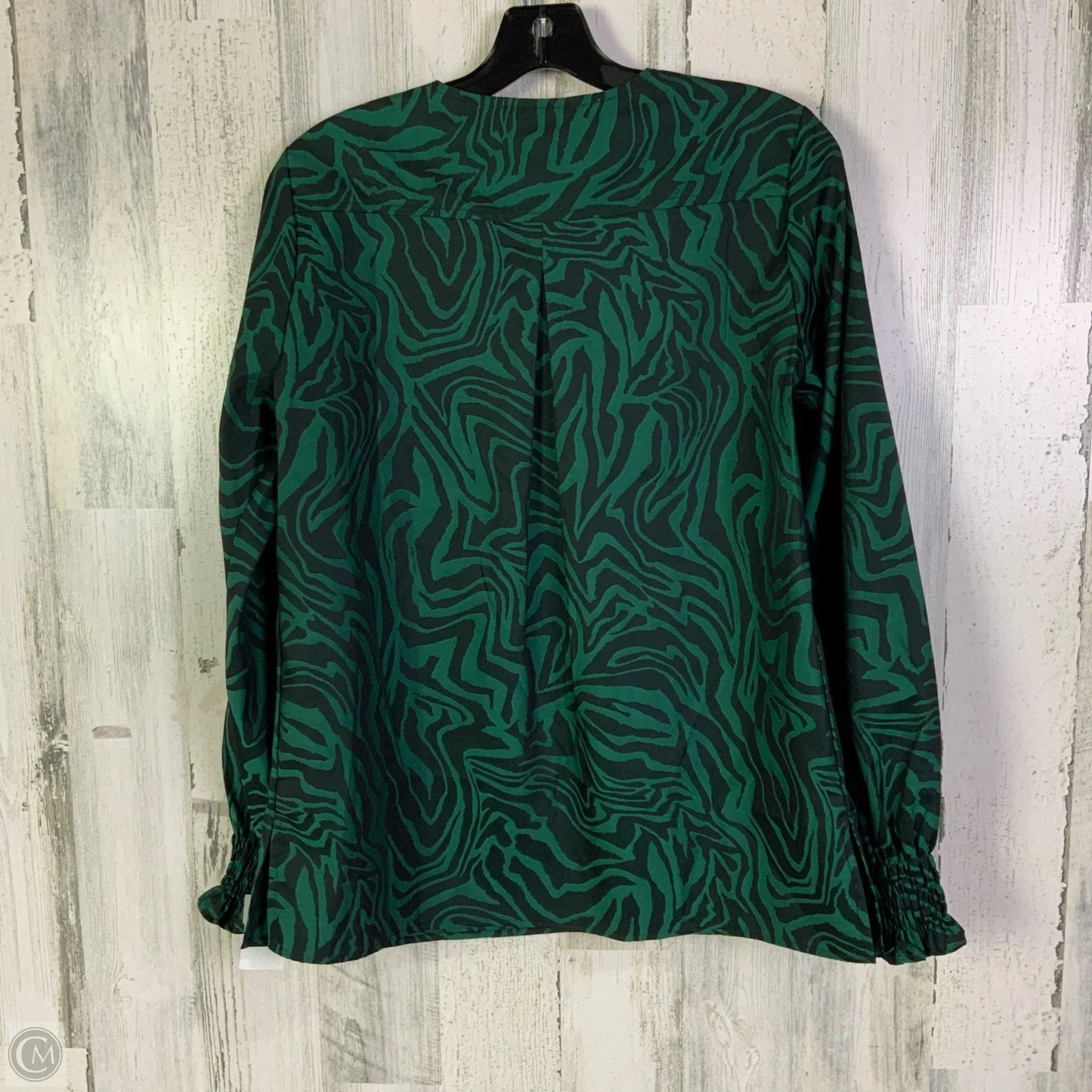 Top Long Sleeve By Foxcroft In Green, Size: S
