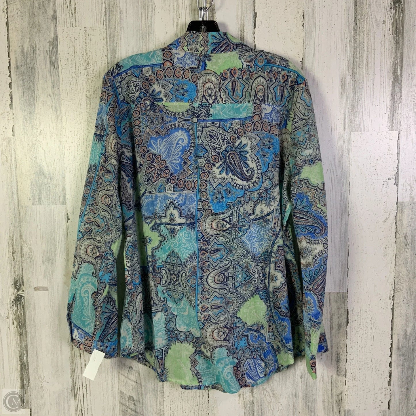 Top Long Sleeve By Chicos In Blue, Size: M