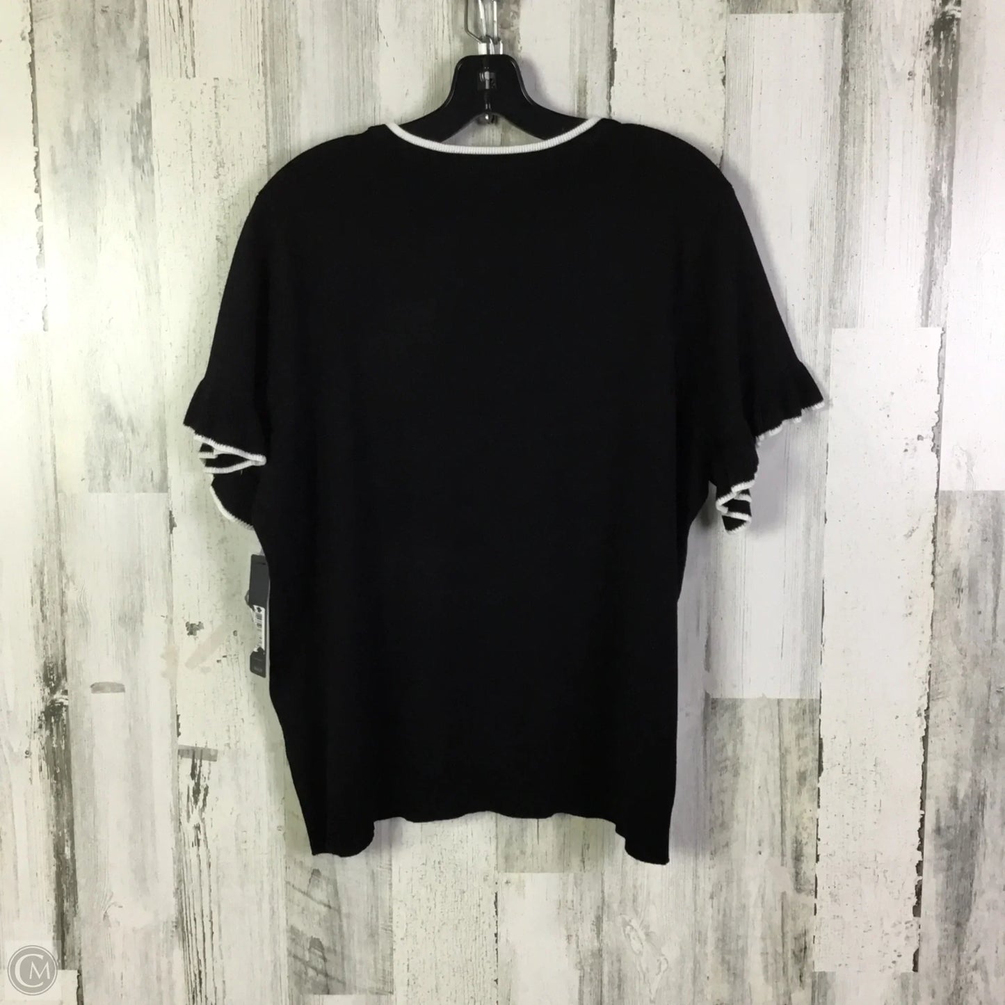 Sweater Short Sleeve By Cyrus In Black, Size: 2x
