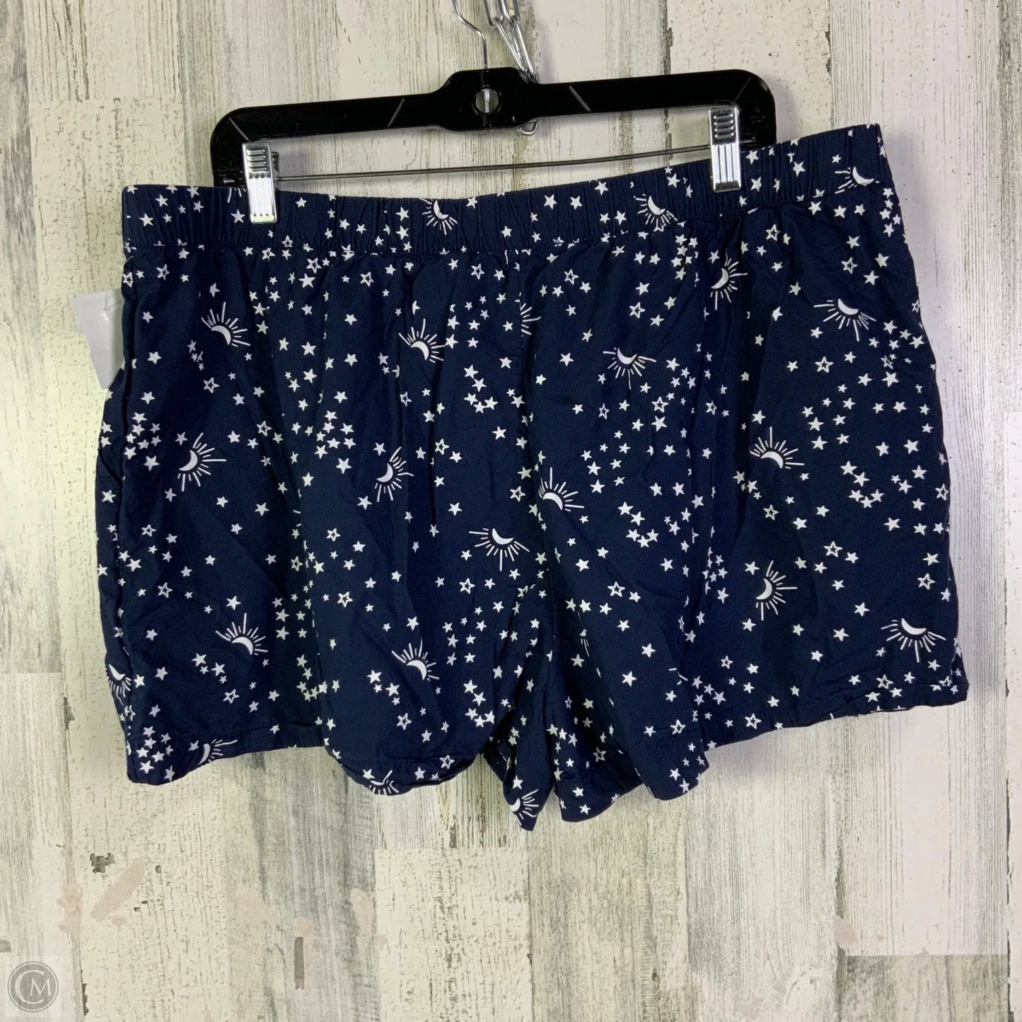 Lounge Set Shorts By Loft In Blue & White, Size: Xl