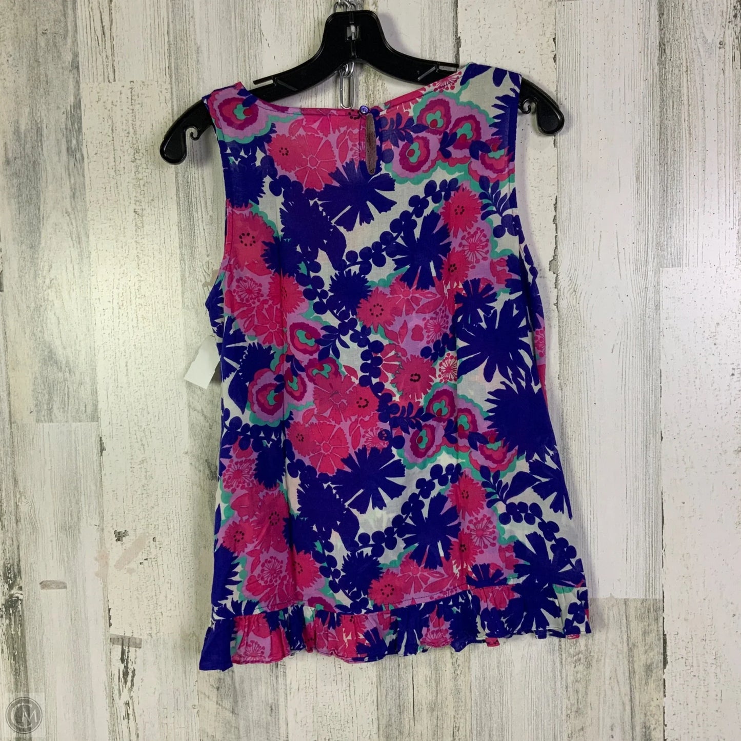 Top Sleeveless Designer By Lilly Pulitzer In Blue & Pink, Size: Xs
